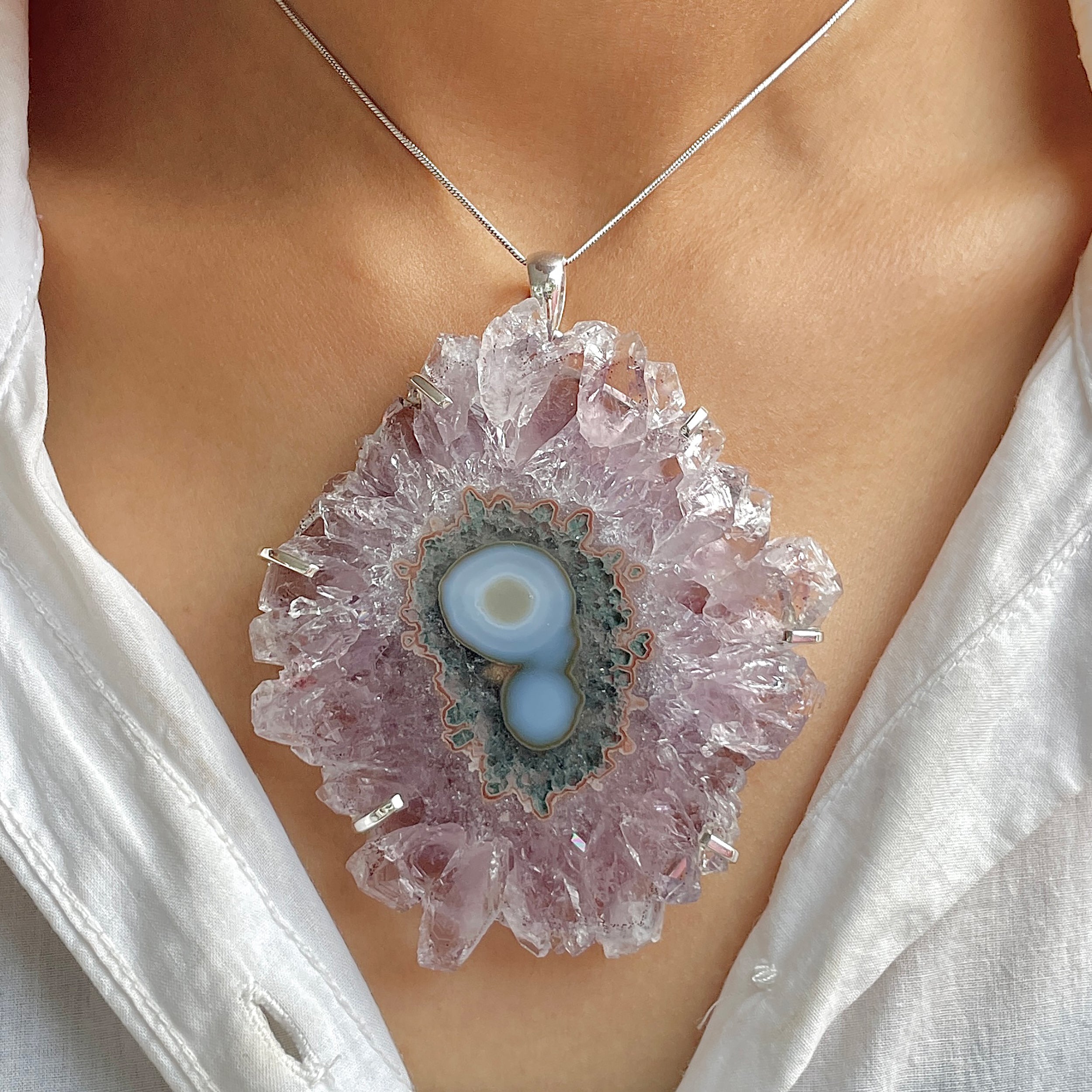 Amethyst Stalactite Pendant-(ASL-P-406.)