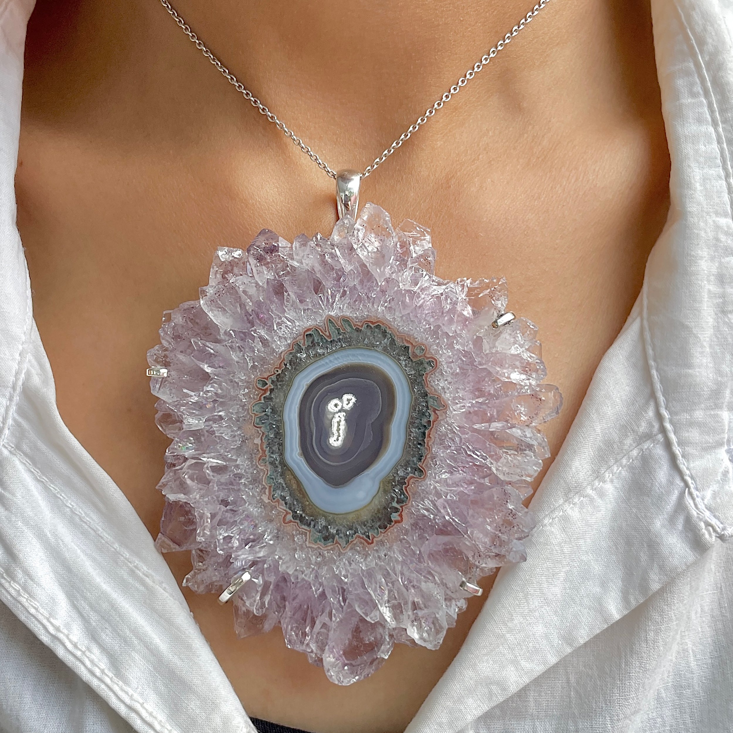 Amethyst Stalactite Pendant-(ASL-P-407.)