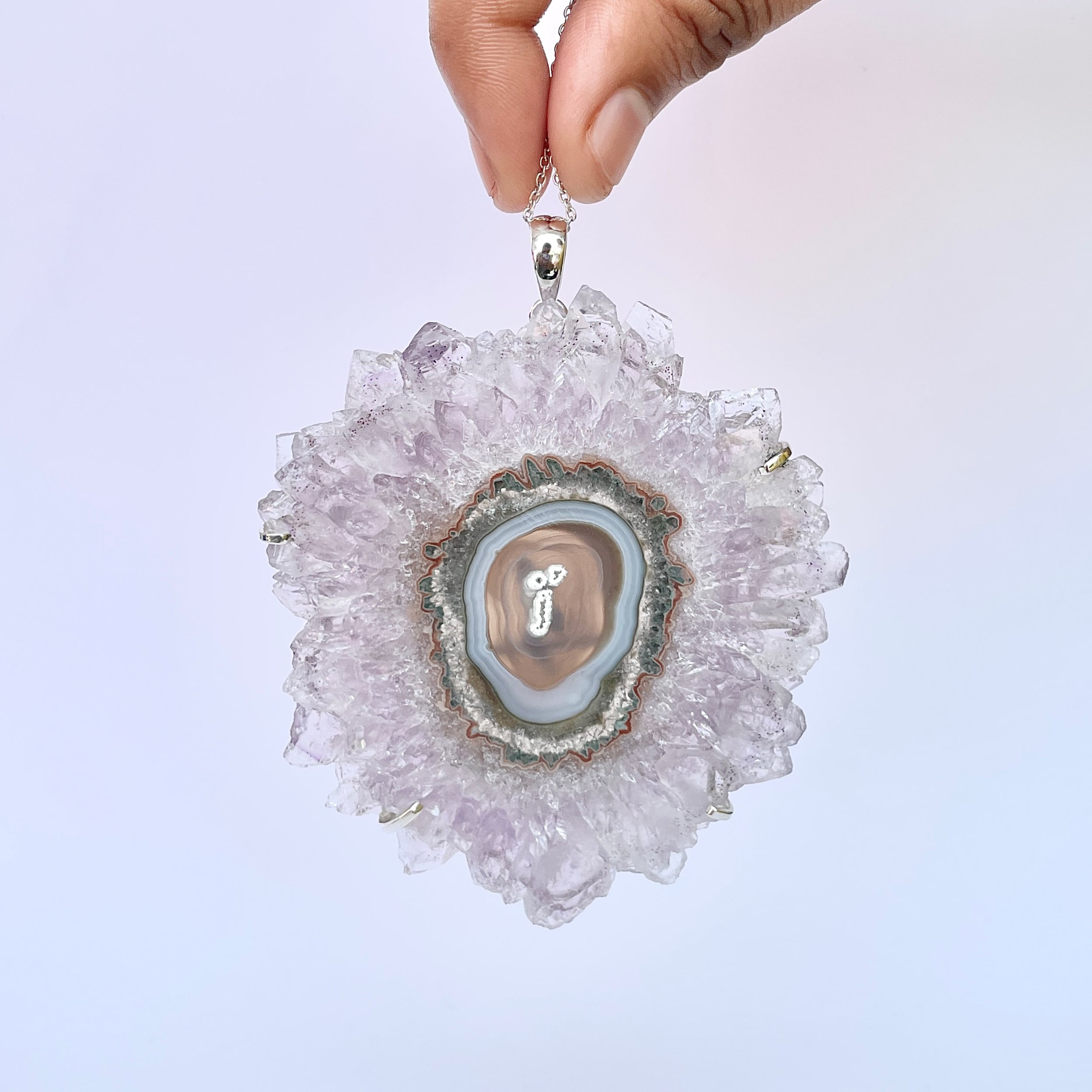 Amethyst Stalactite Pendant-(ASL-P-407.)