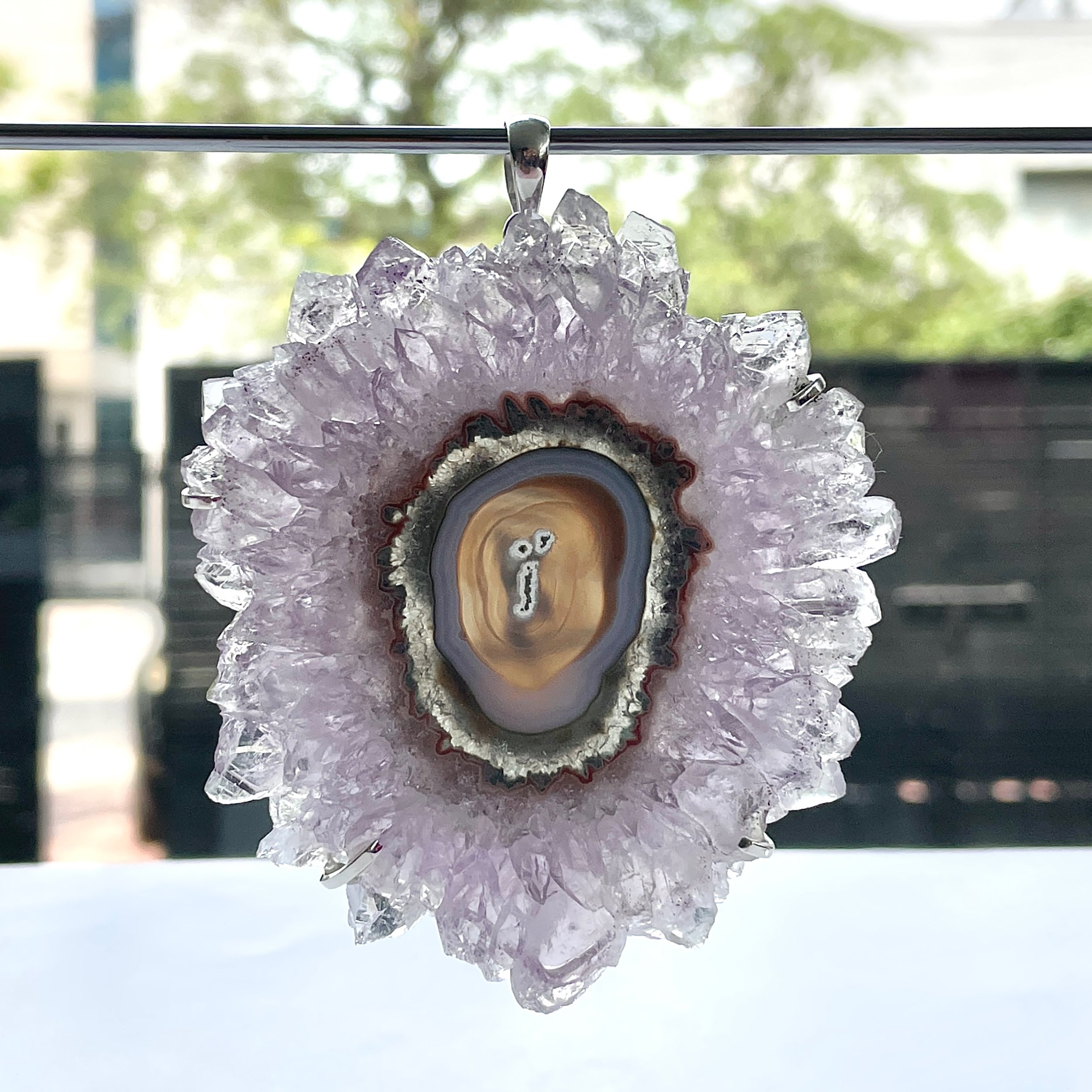 Amethyst Stalactite Pendant-(ASL-P-407.)