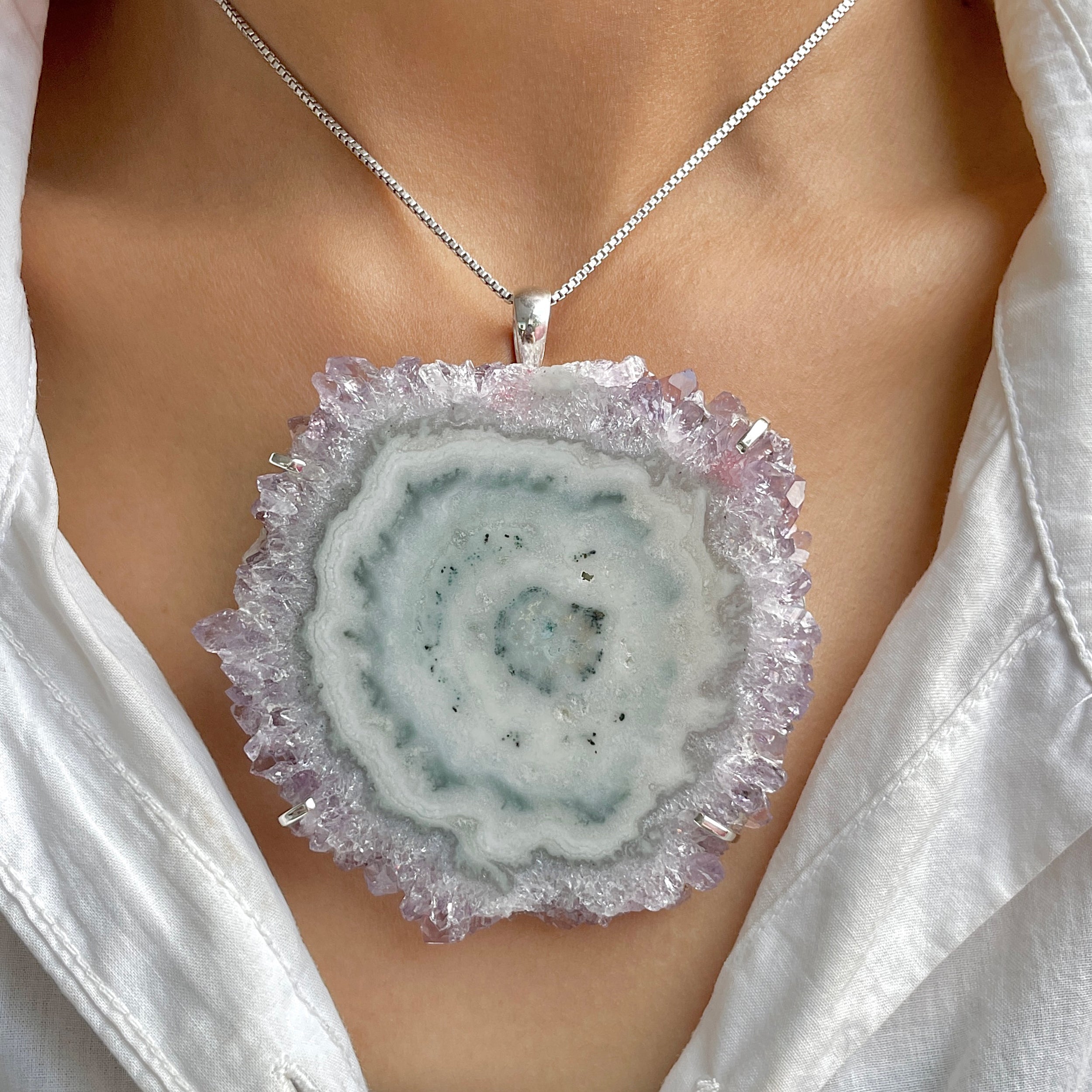Amethyst Stalactite Pendant-(ASL-P-408.)