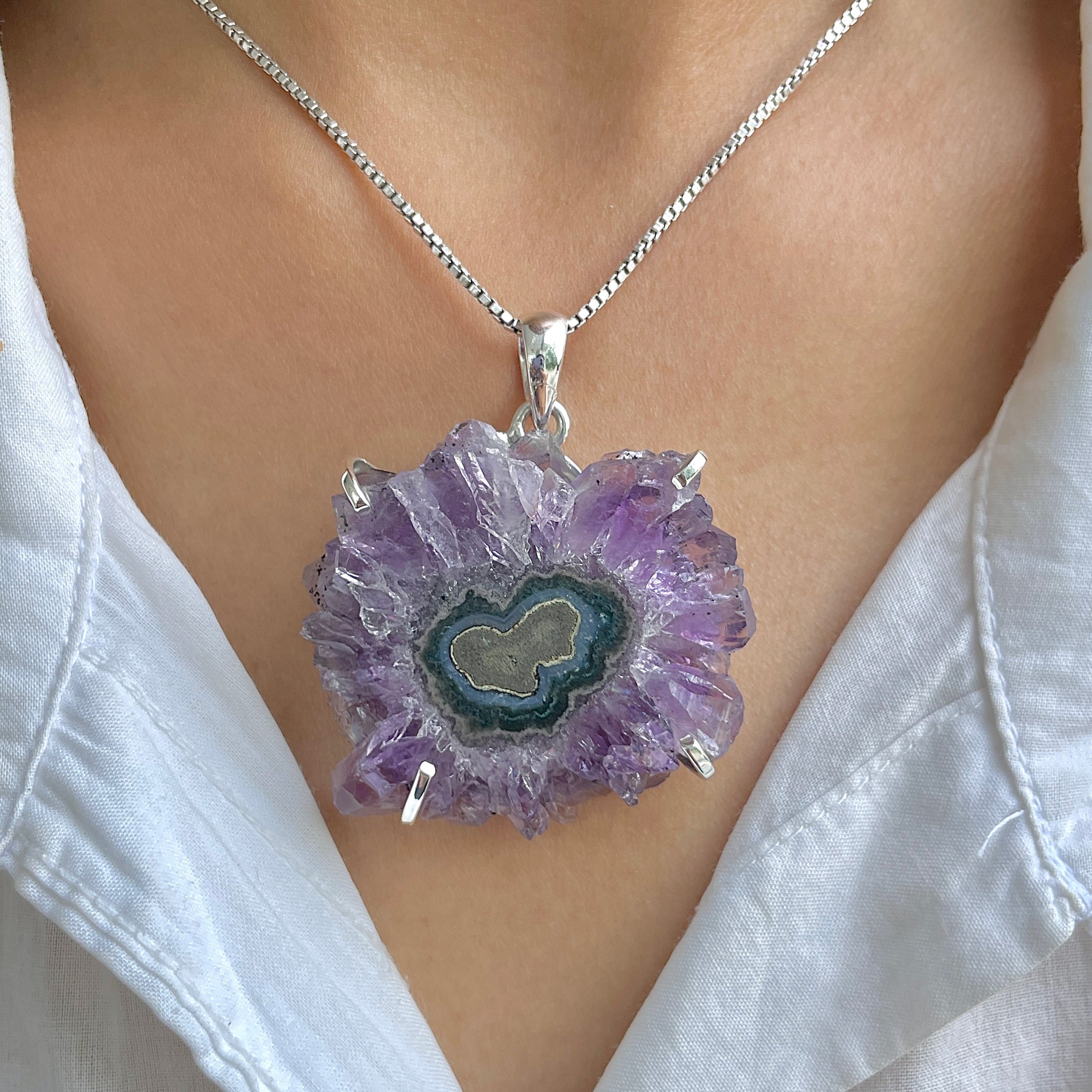 Amethyst Stalactite Pendant-(ASL-P-41.)