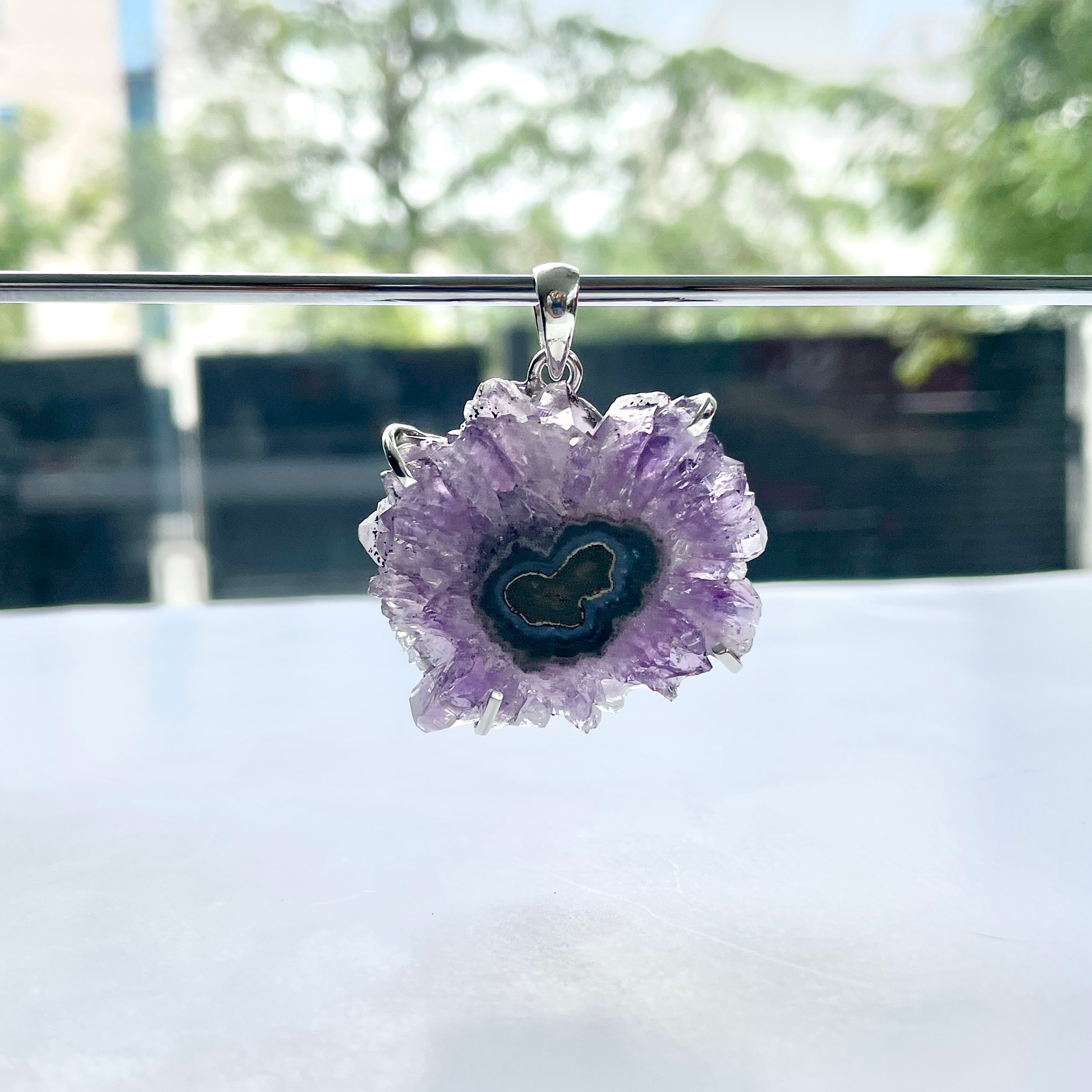 Amethyst Stalactite Pendant-(ASL-P-41.)