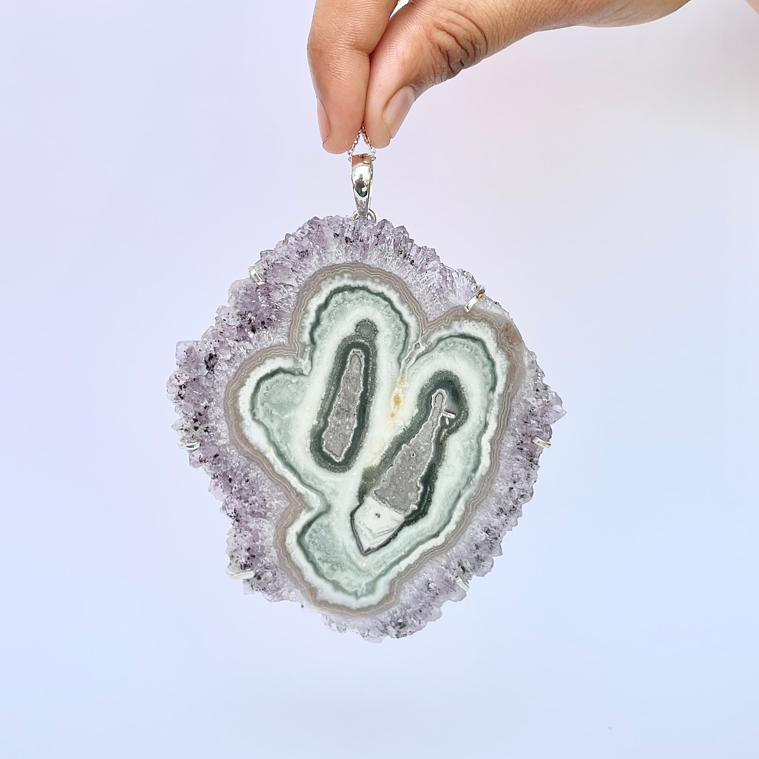 Amethyst Stalactite Pendant-(ASL-P-410.)