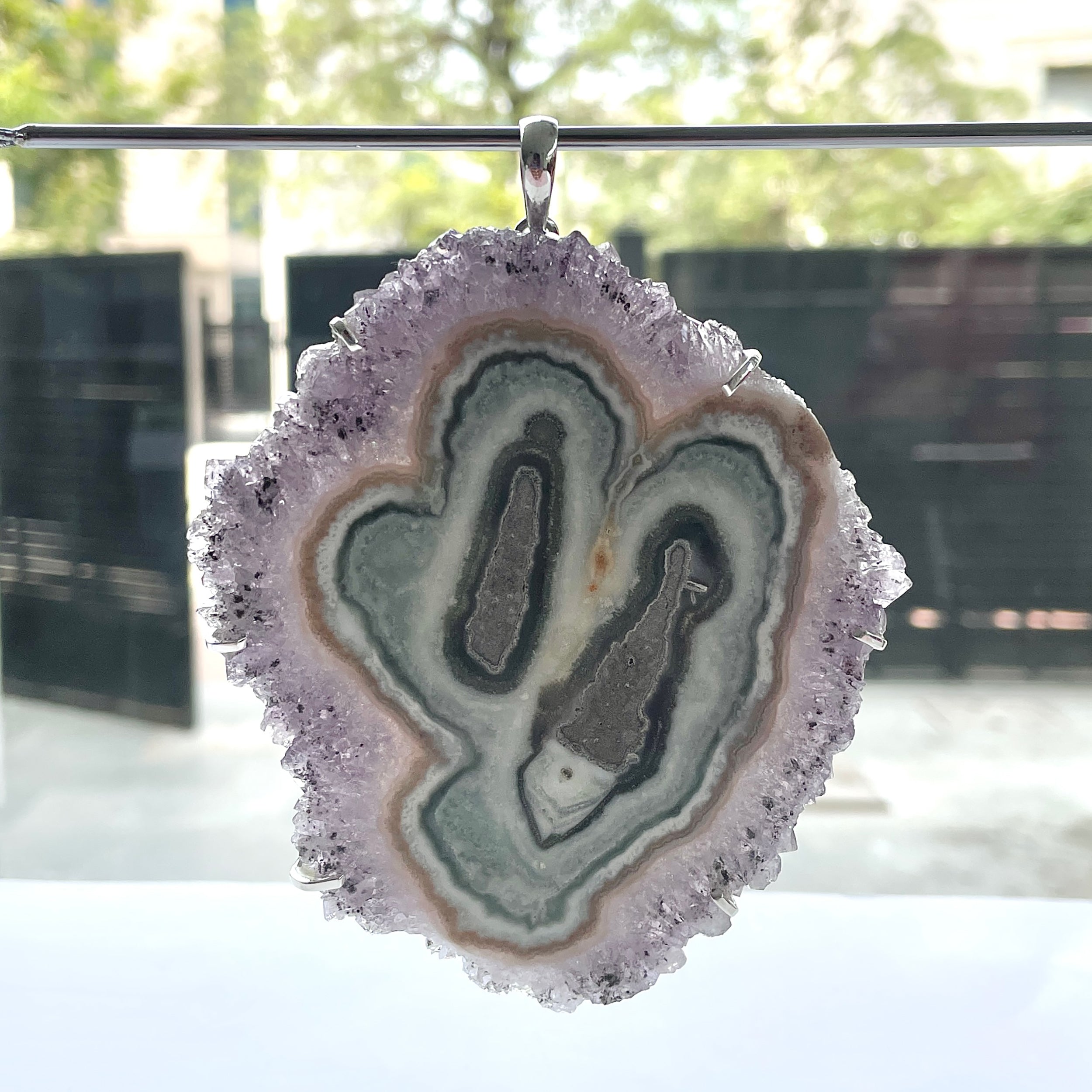 Amethyst Stalactite Pendant-(ASL-P-410.)