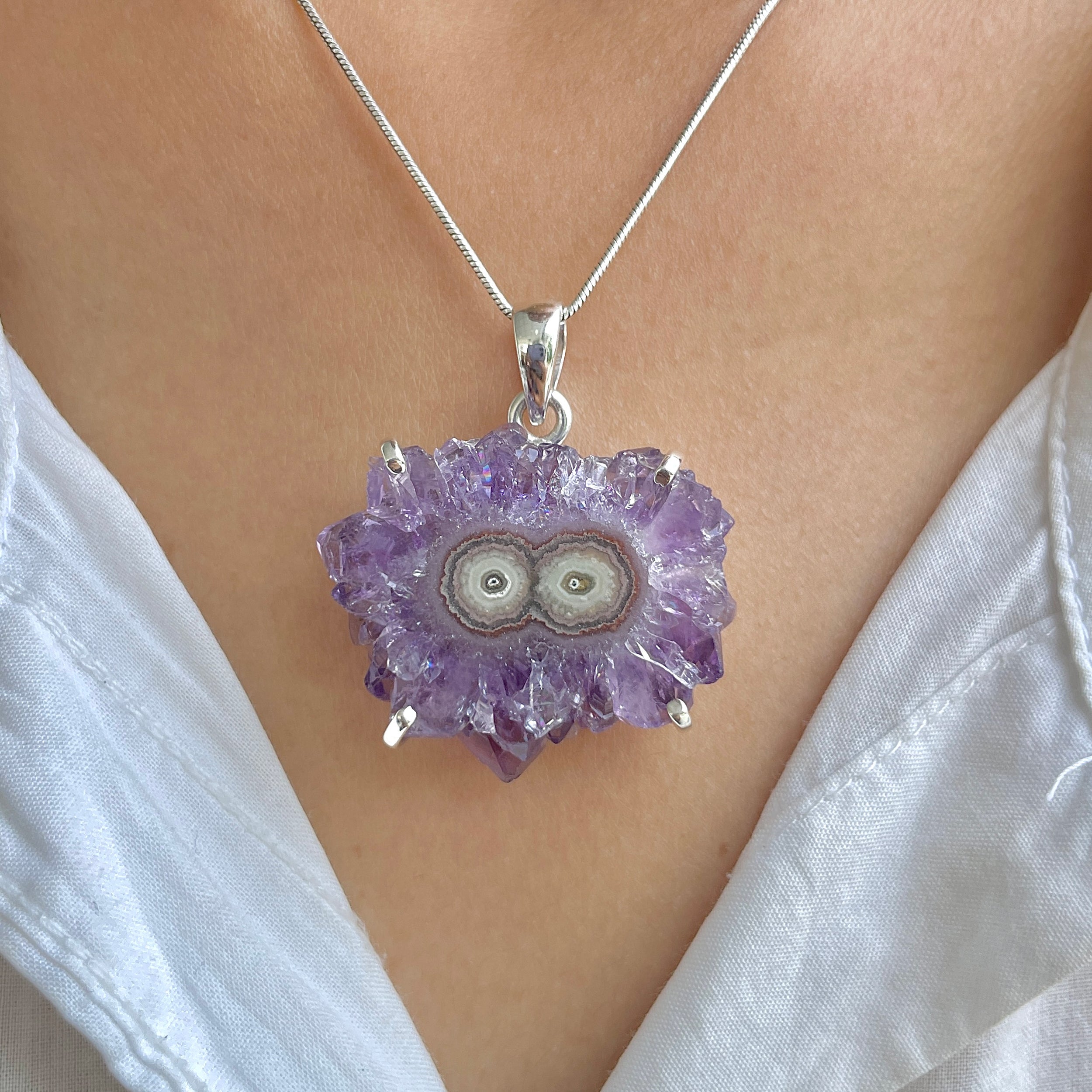 Amethyst Stalactite Pendant-(ASL-P-354.)