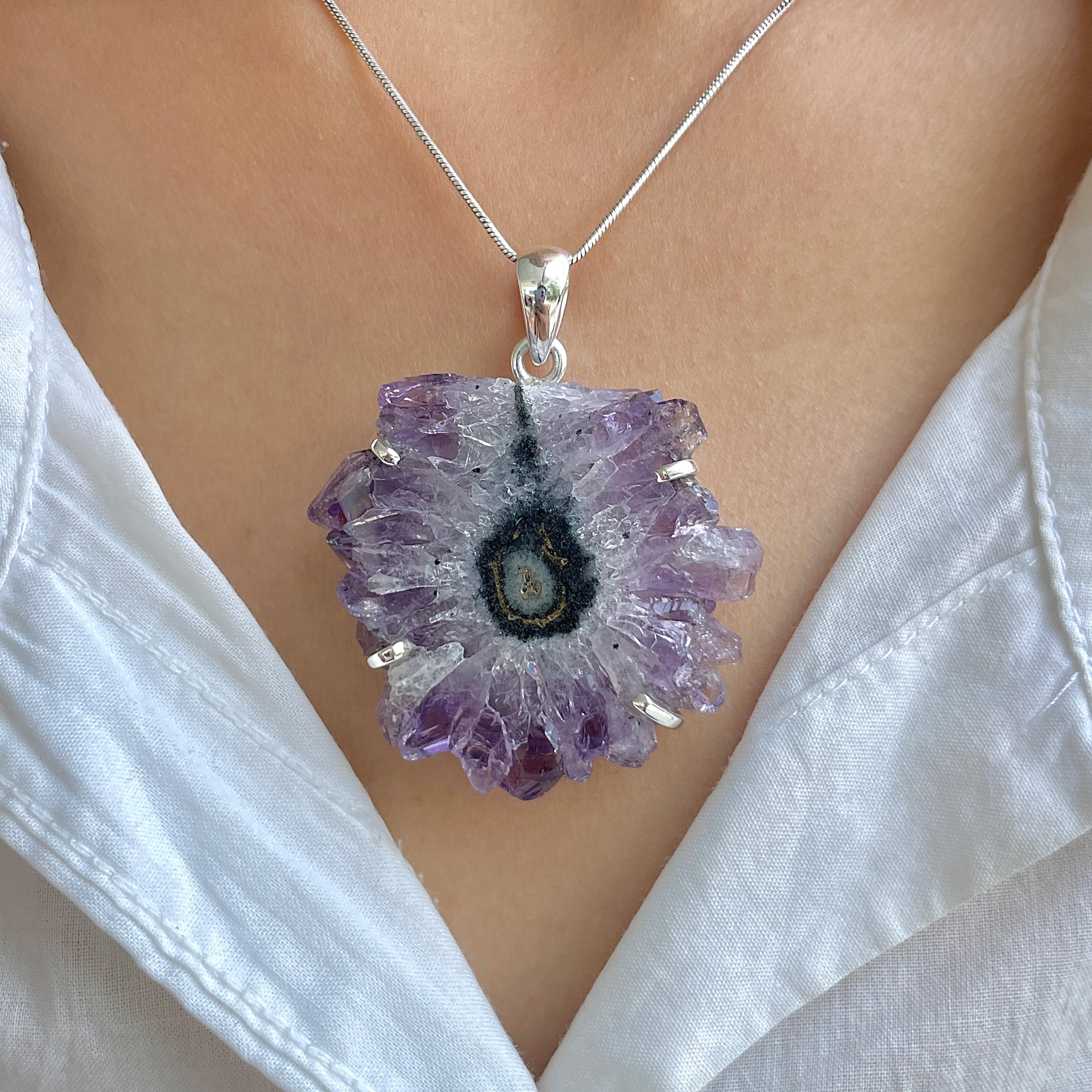 Amethyst Stalactite Pendant-(ASL-P-43.)
