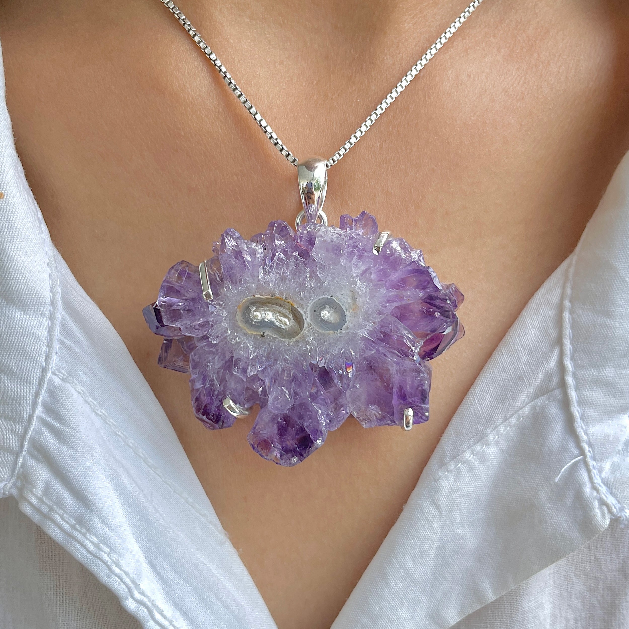 Amethyst Stalactite Pendant-(ASL-P-44.)