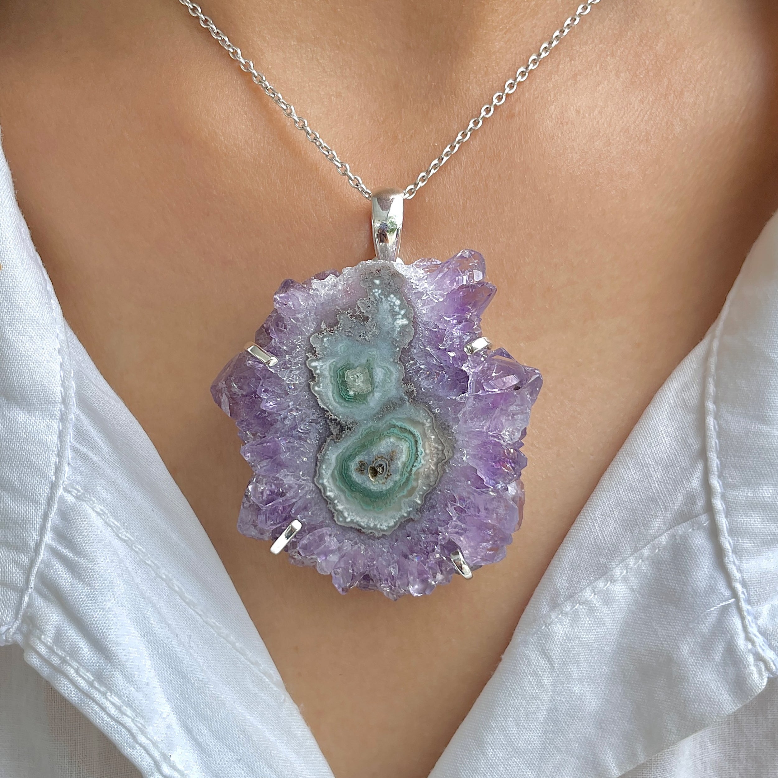 Amethyst Stalactite Pendant-(ASL-P-45.)