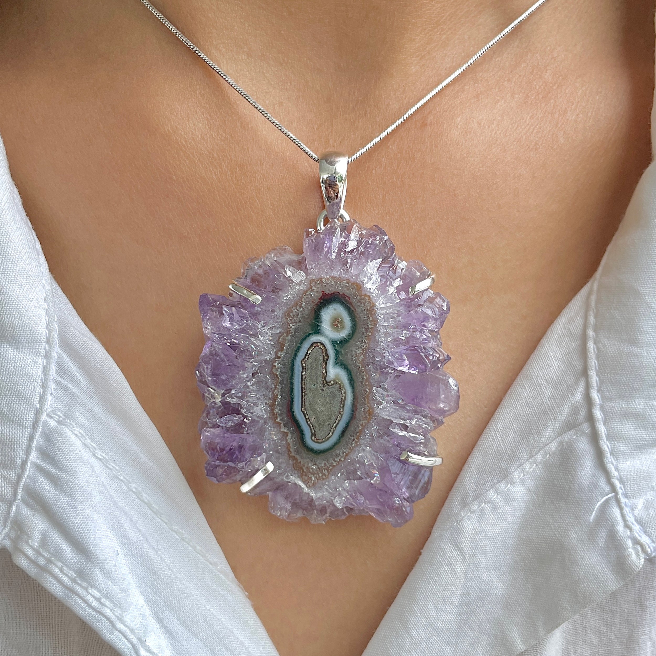 Amethyst Stalactite Pendant-(ASL-P-46.)