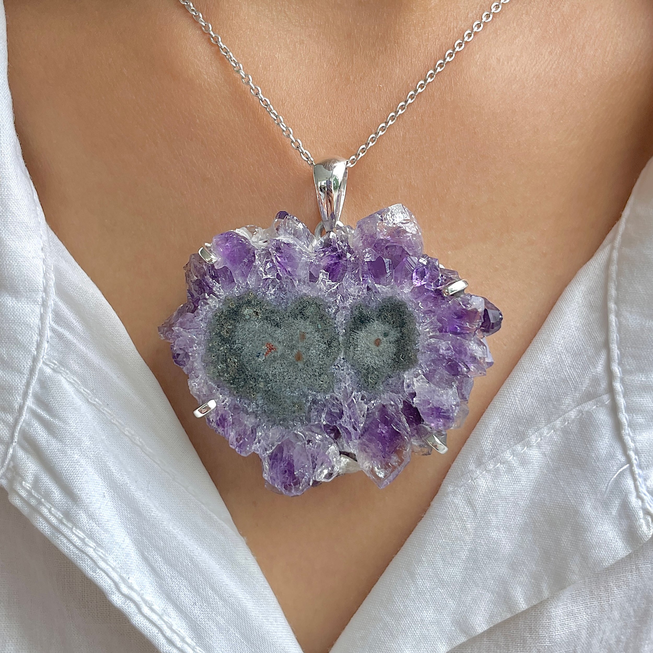 Amethyst Stalactite Pendant-(ASL-P-48.)
