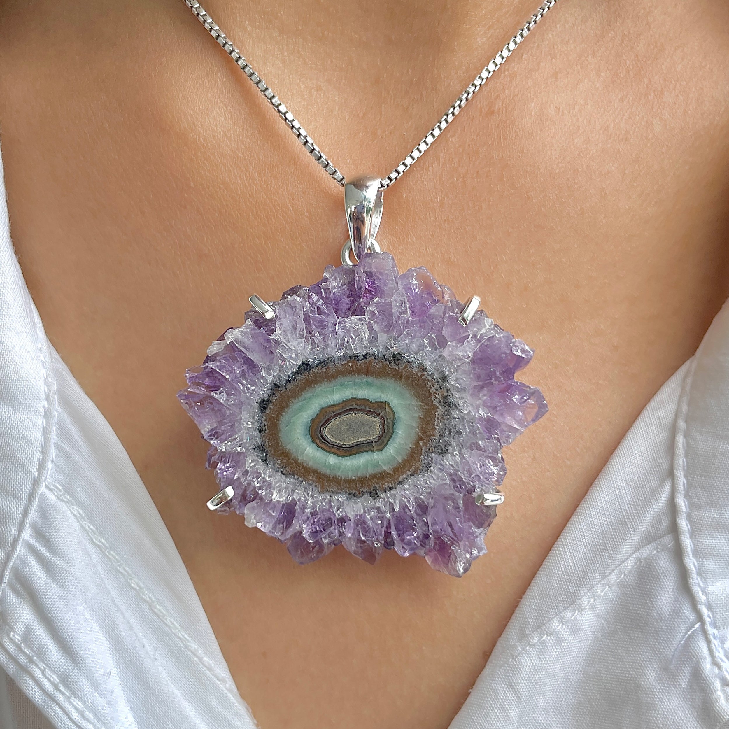 Amethyst Stalactite Pendant-(ASL-P-50.)
