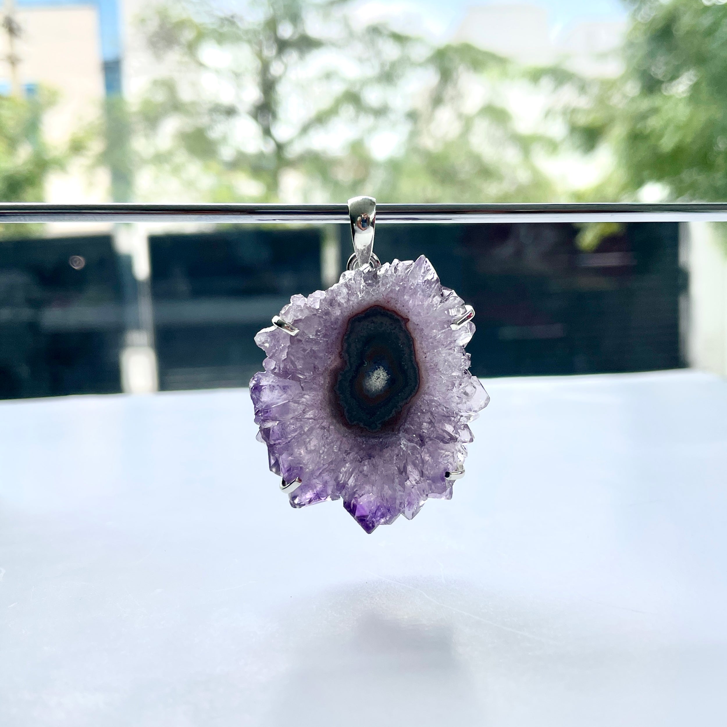 Amethyst Stalactite Pendant-(ASL-P-51.)