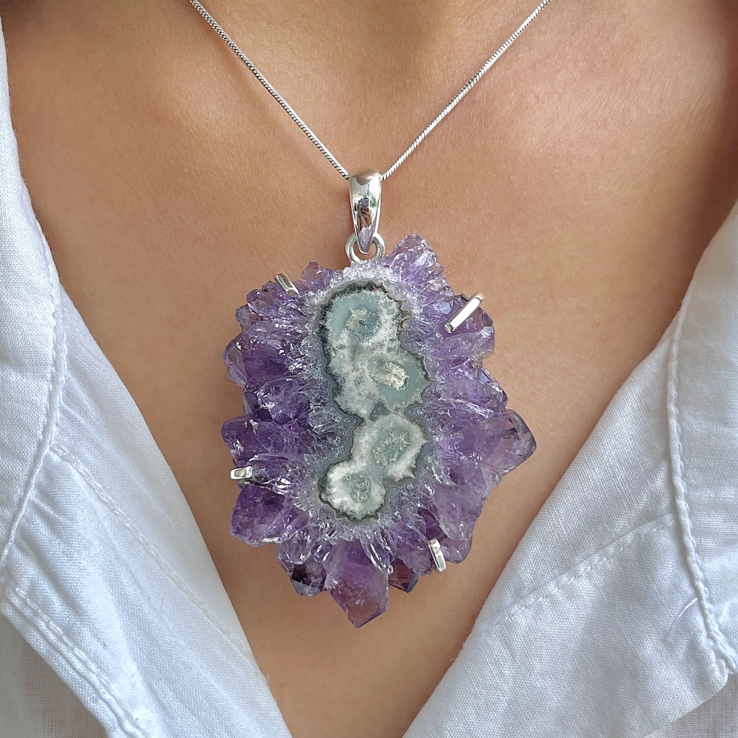 Amethyst Stalactite Pendant-(ASL-P-52.)