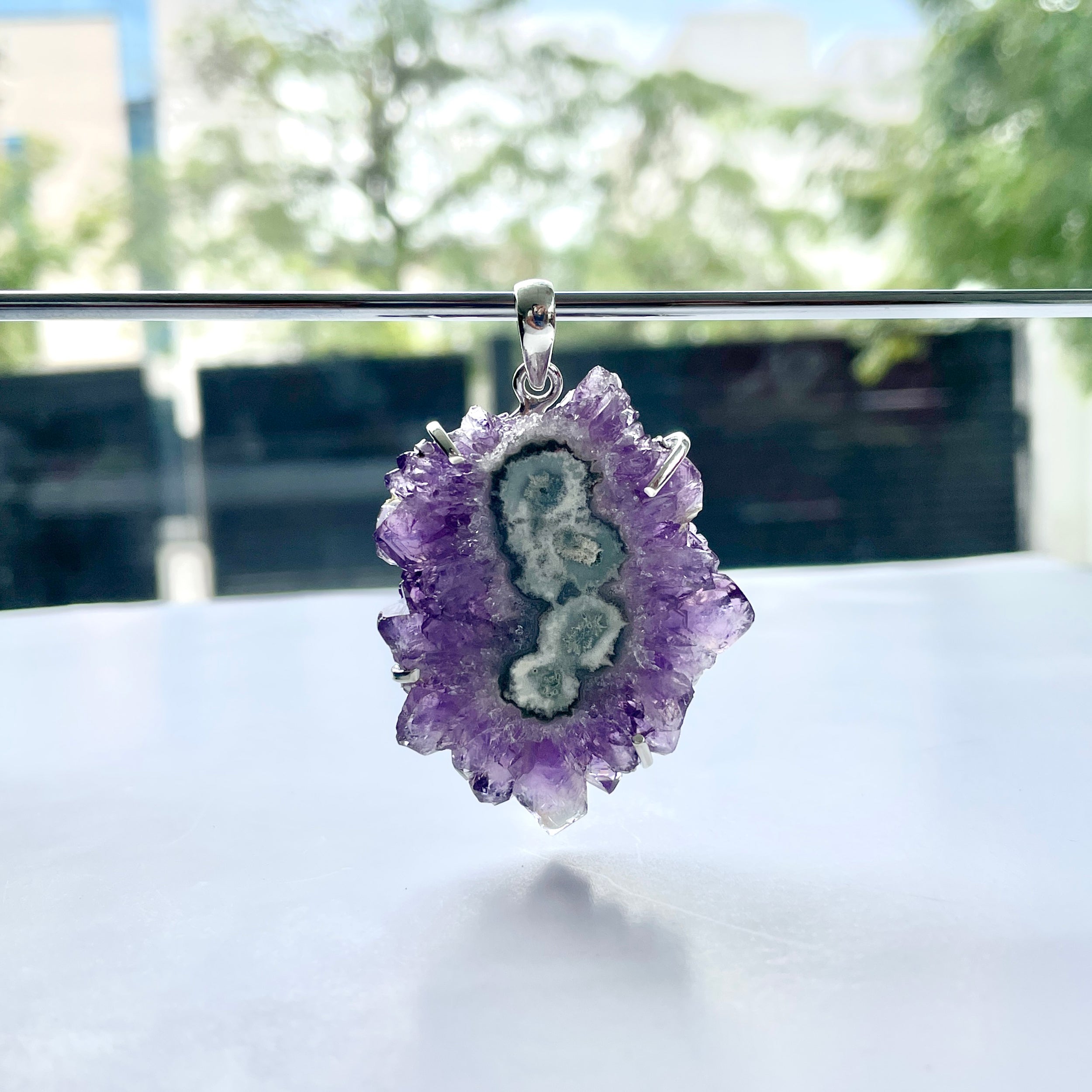 Amethyst Stalactite Pendant-(ASL-P-52.)