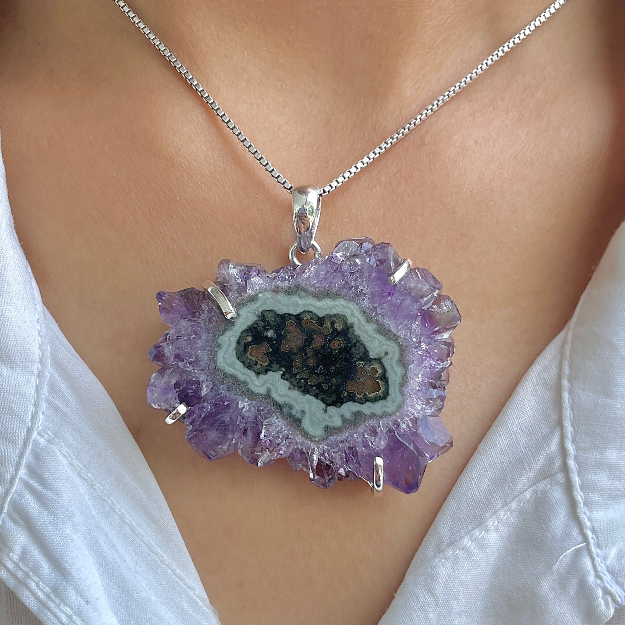 Amethyst Stalactite Pendant-(ASL-P-53.)