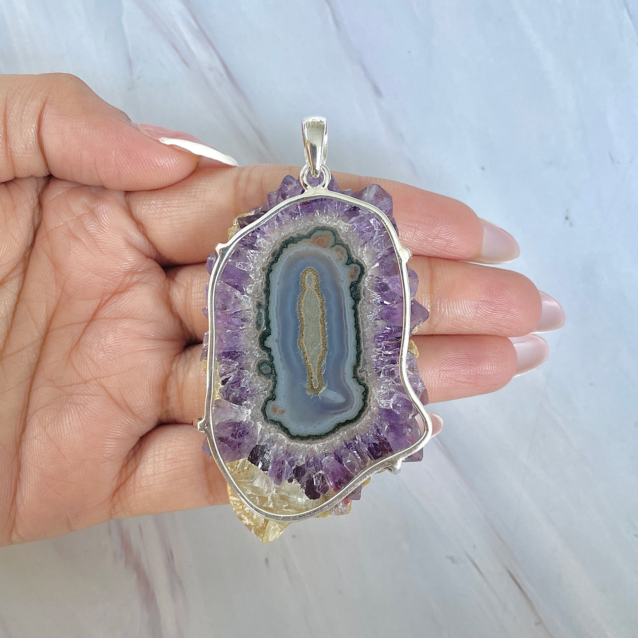 Amethyst Stalactite Pendant-(ASL-P-55.)