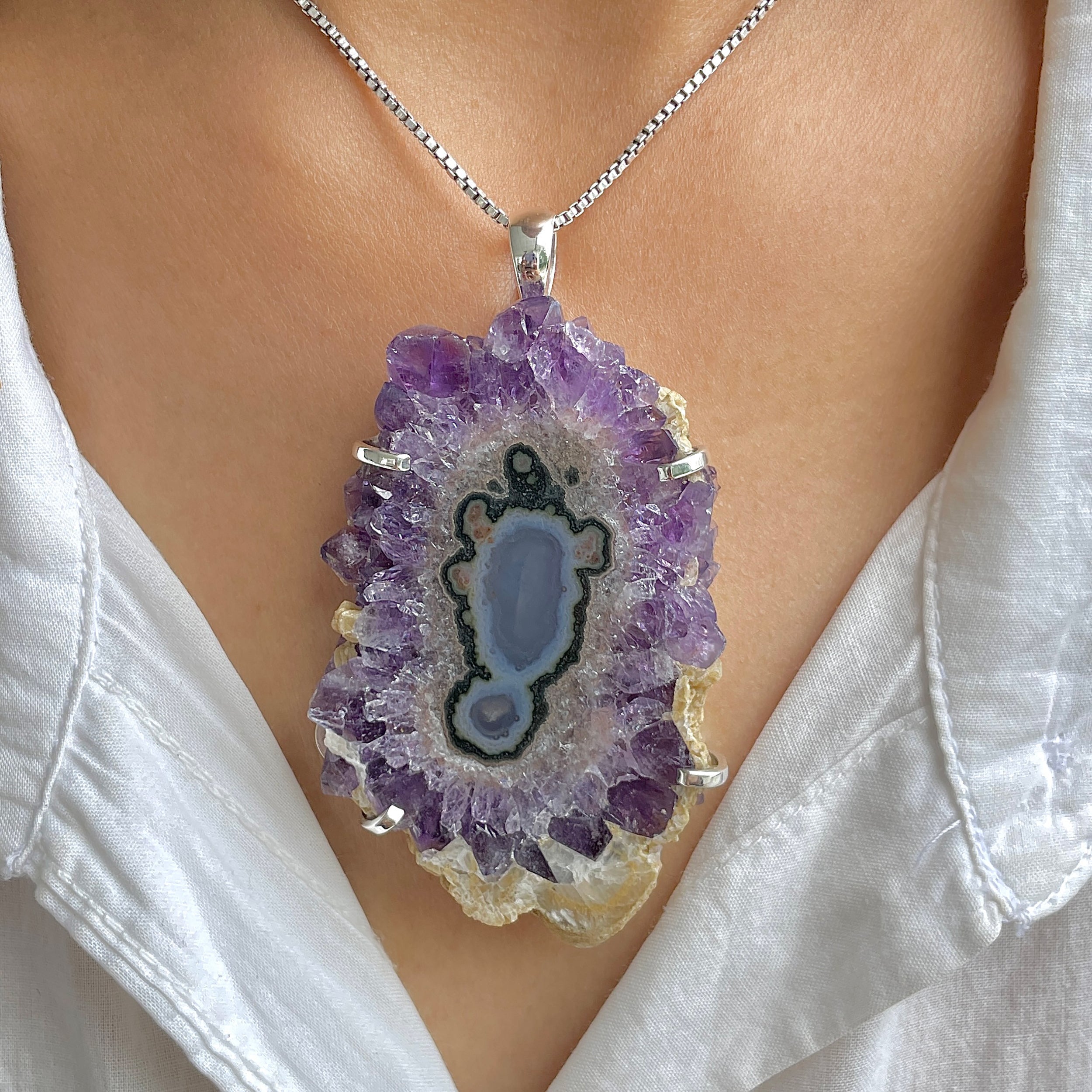 Amethyst Stalactite Pendant-(ASL-P-55.)