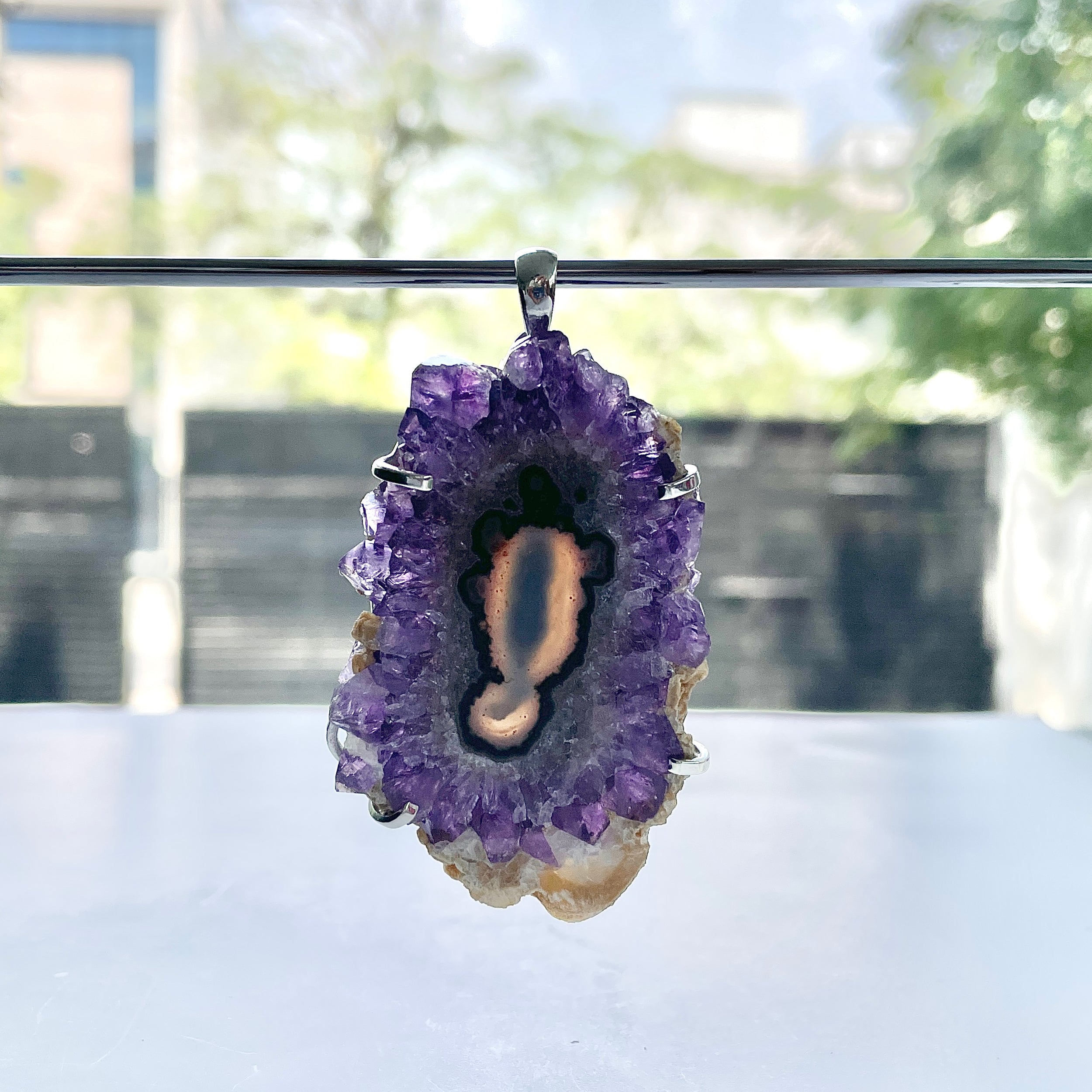 Amethyst Stalactite Pendant-(ASL-P-55.)