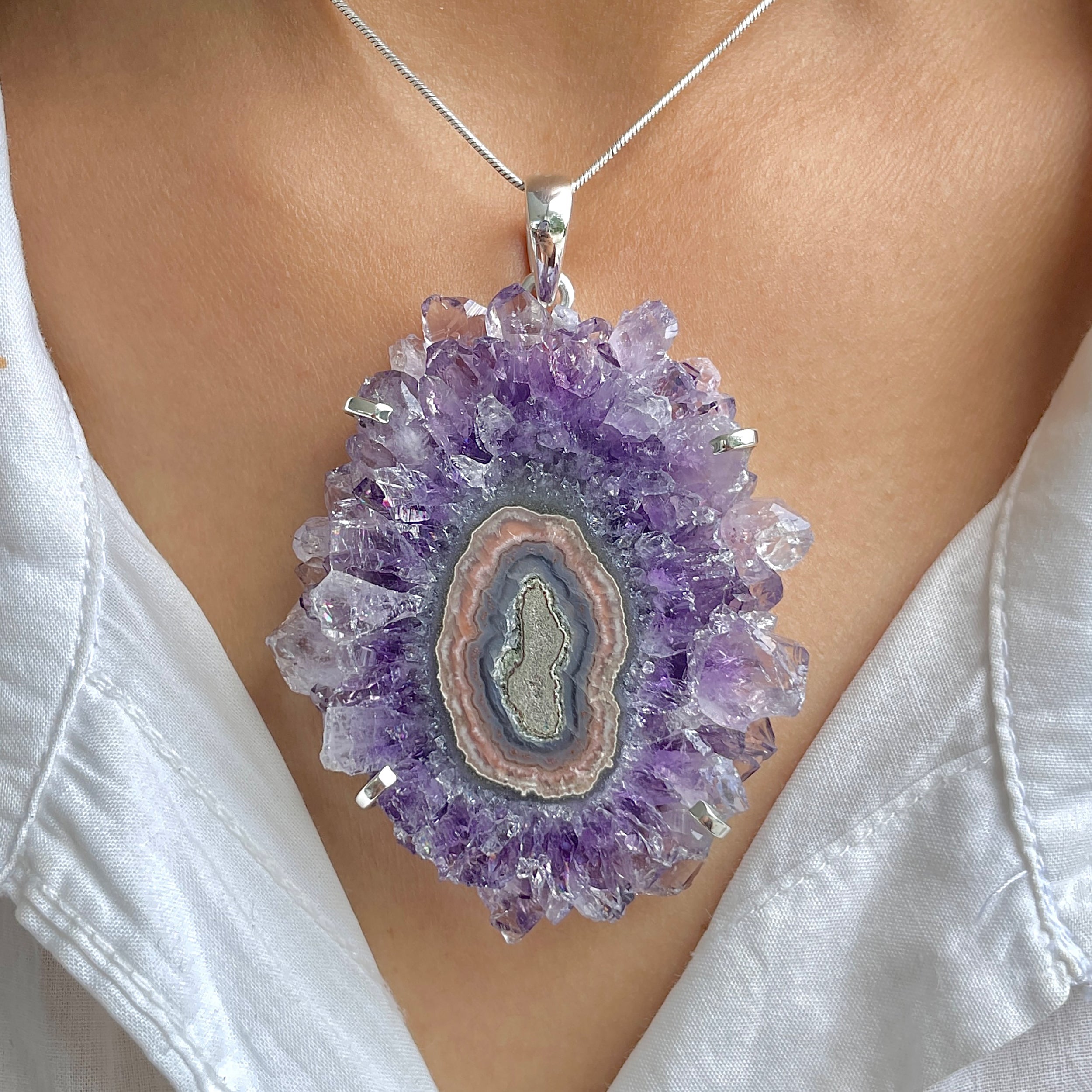 Amethyst Stalactite Pendant-(ASL-P-56.)