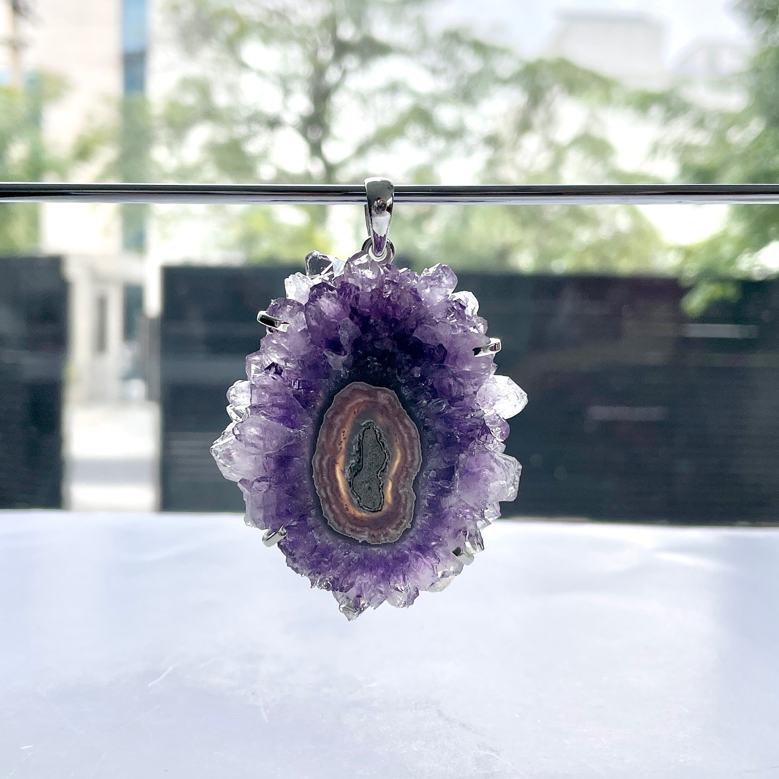 Amethyst Stalactite Pendant-(ASL-P-56.)