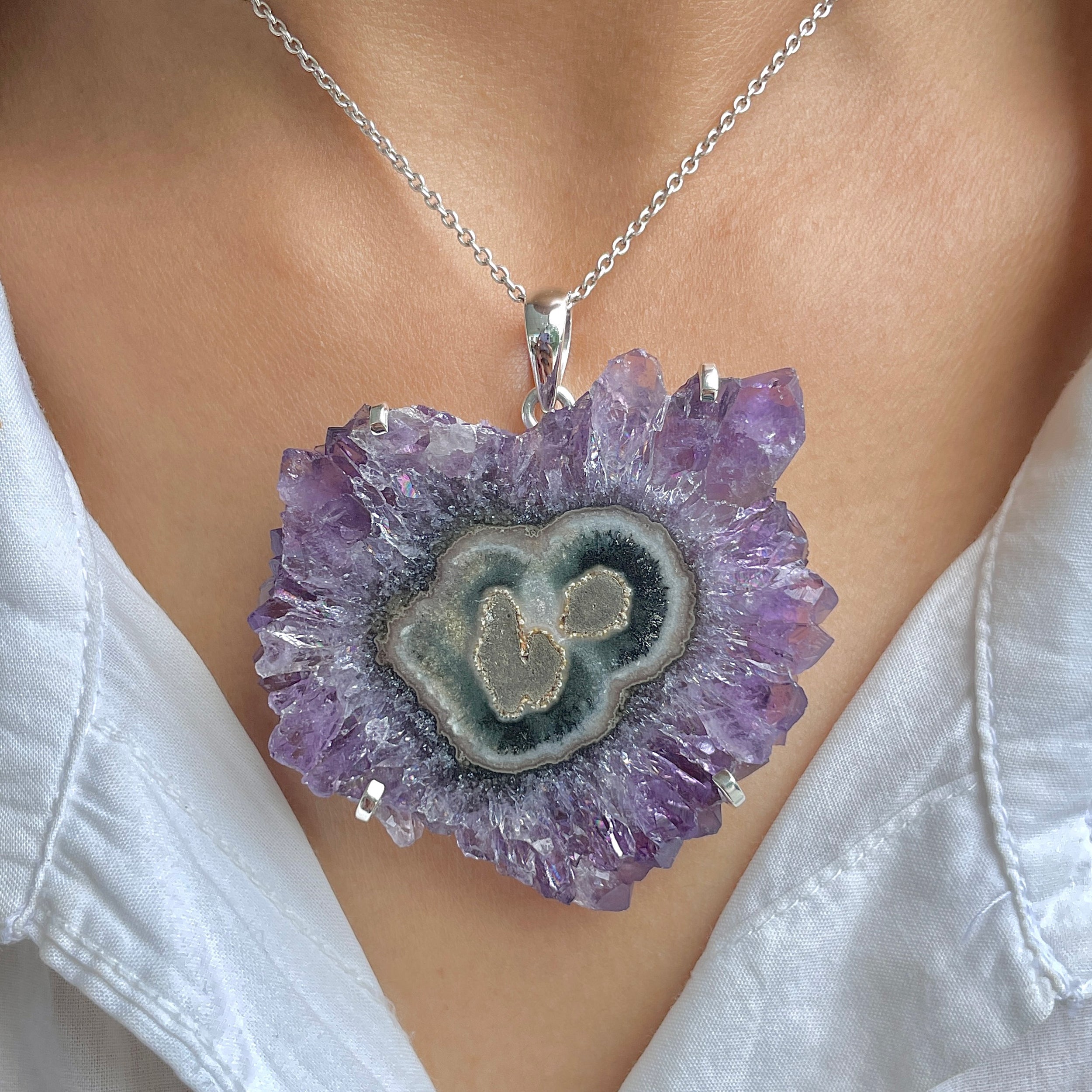 Amethyst Stalactite Pendant-(ASL-P-57.)