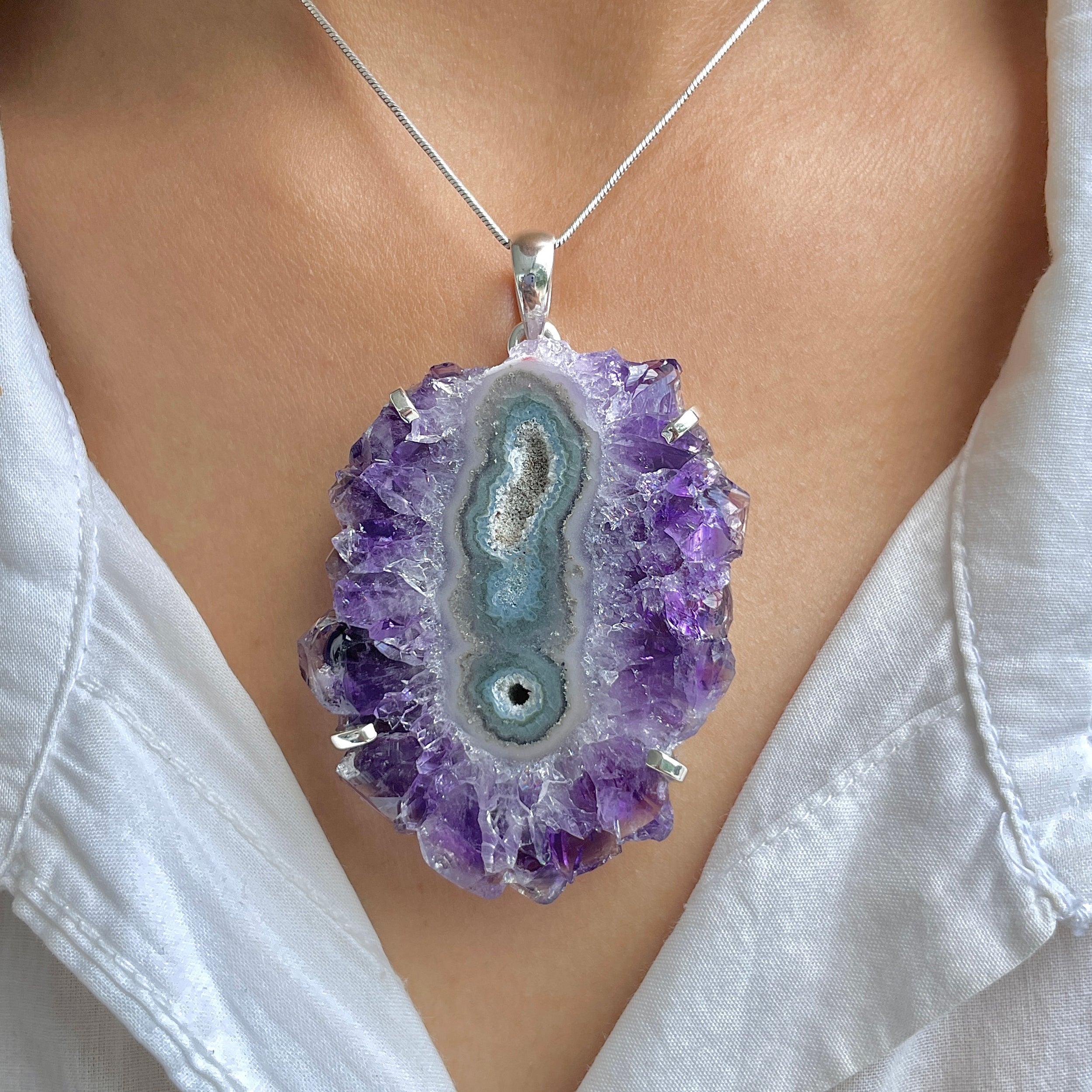 Amethyst Stalactite Pendant-(ASL-P-59.)