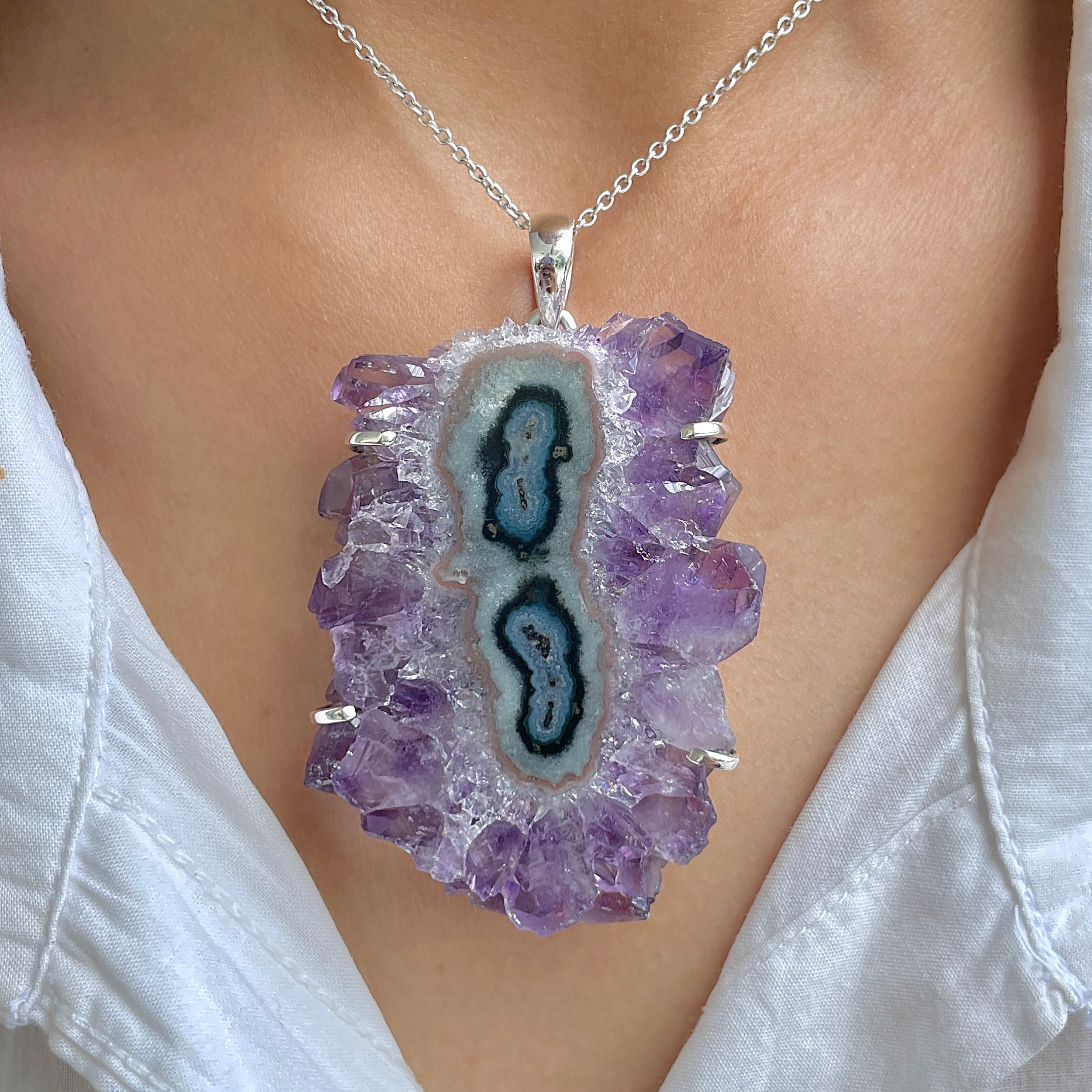 Amethyst Stalactite Pendant-(ASL-P-60.)