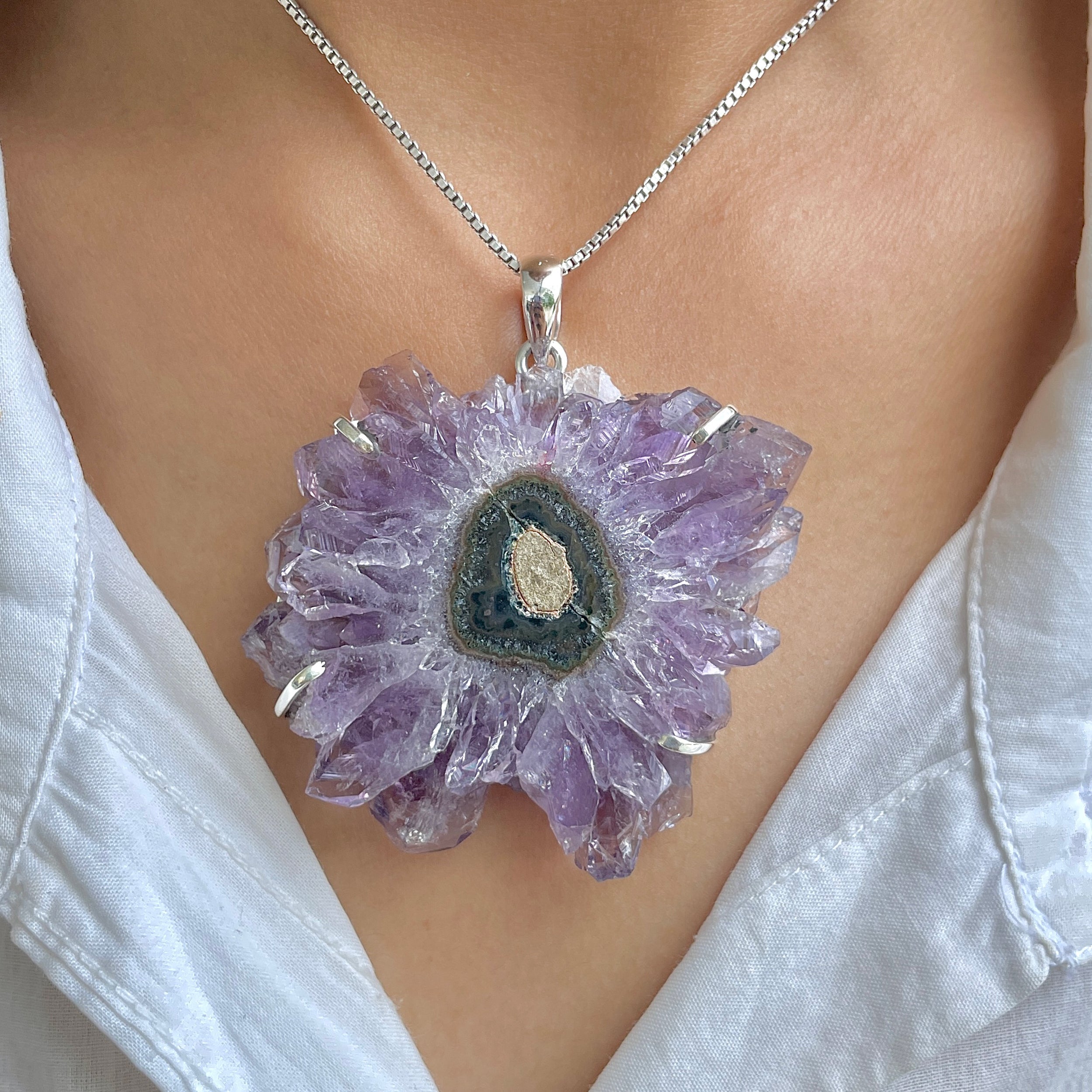 Amethyst Stalactite Pendant-(ASL-P-61.)