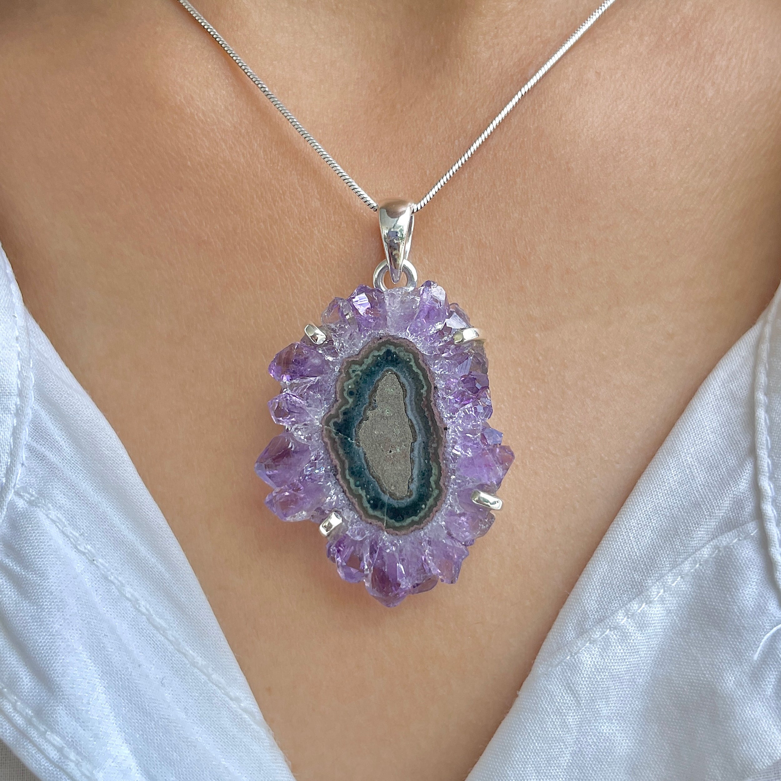 Amethyst Stalactite Pendant-(ASL-P-64.)