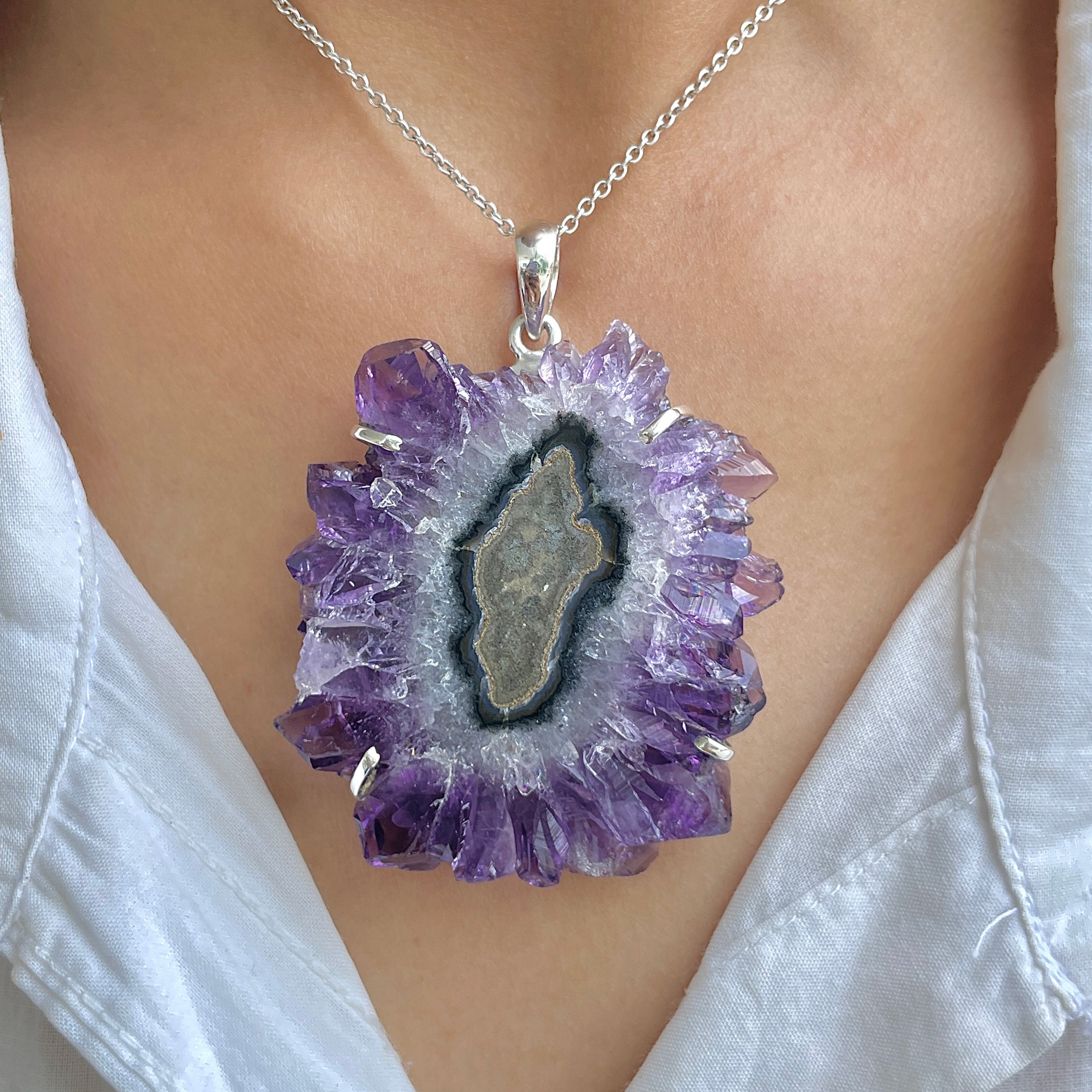 Amethyst Stalactite Pendant-(ASL-P-65.)