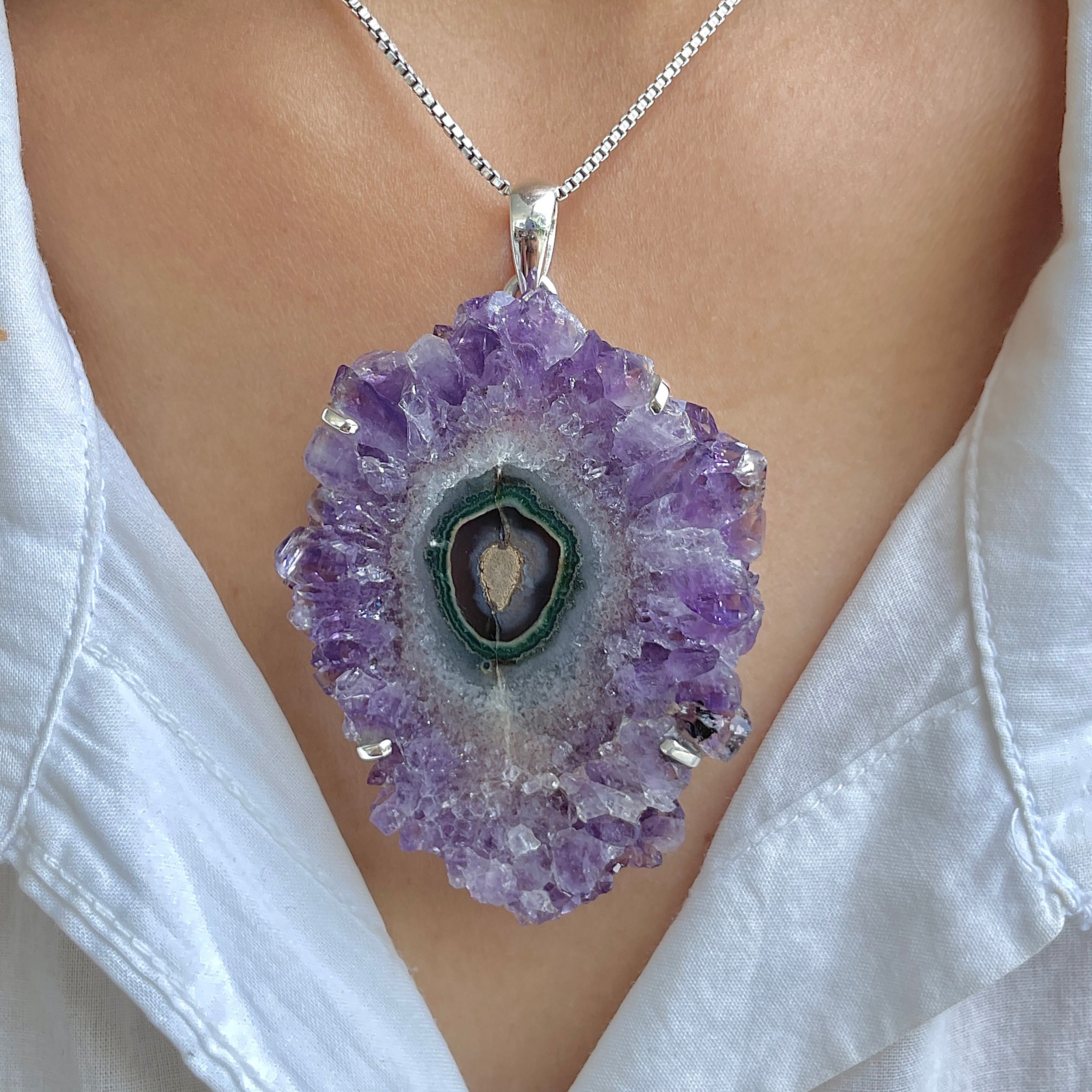 Amethyst Stalactite Pendant-(ASL-P-66.)