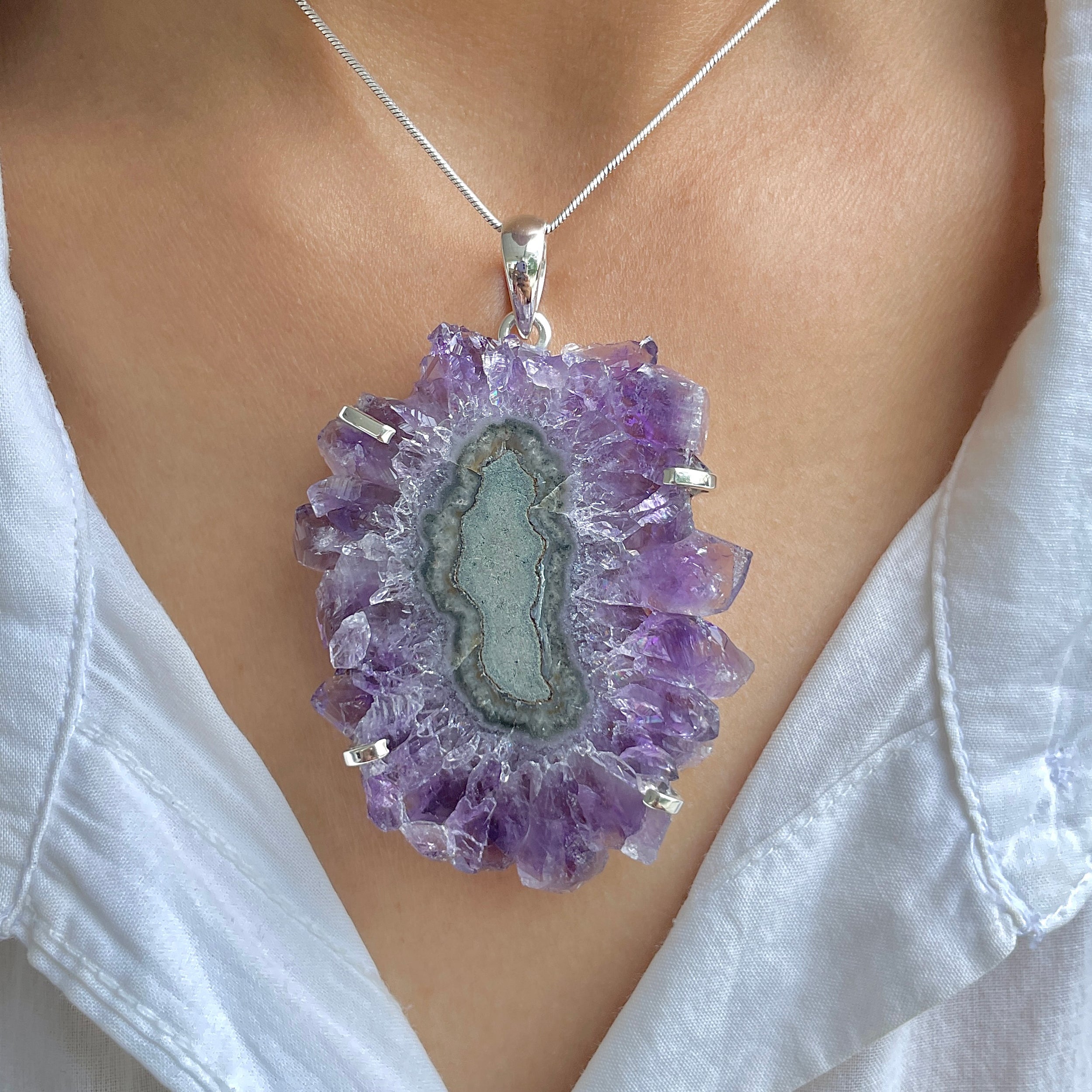 Amethyst Stalactite Pendant-(ASL-P-68.)