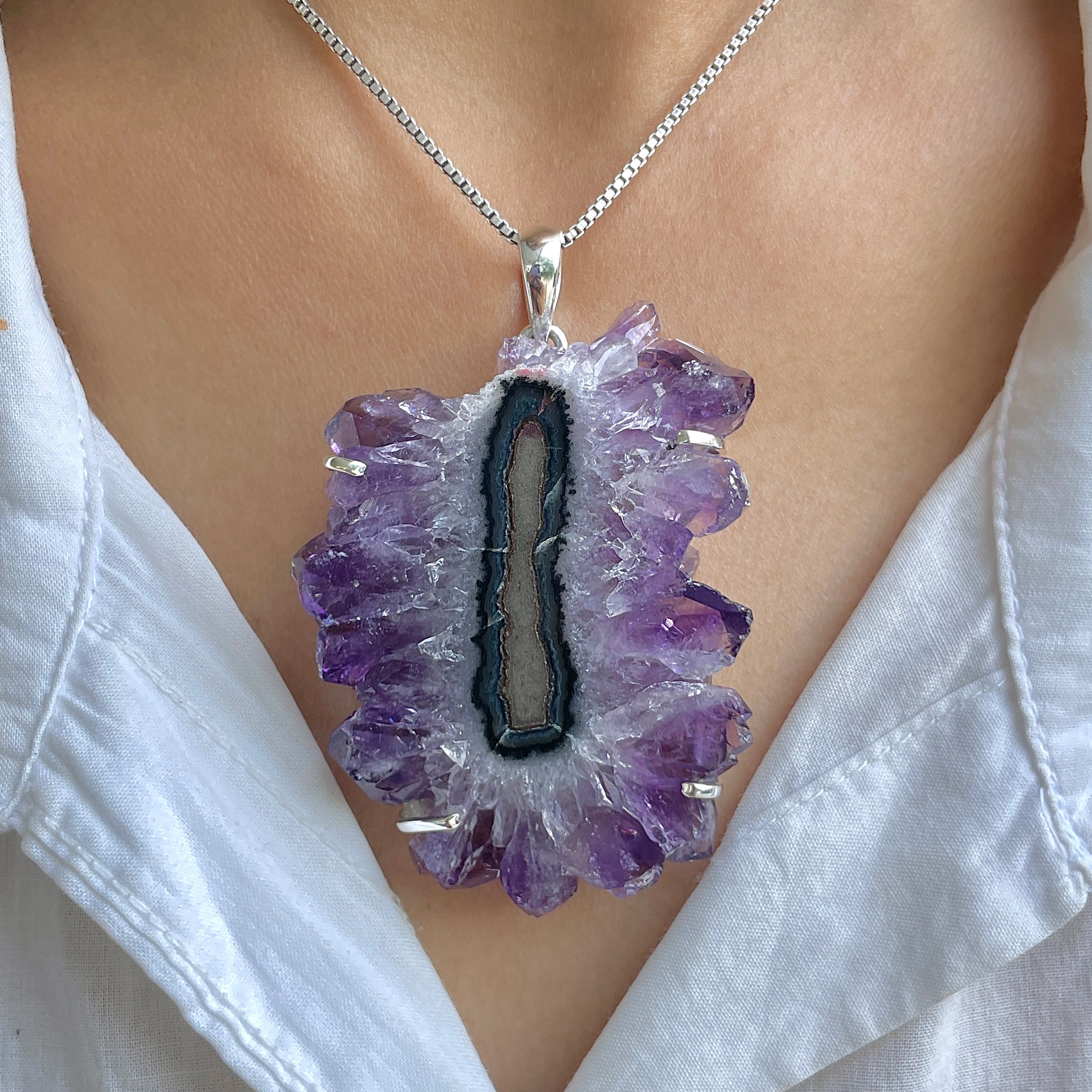 Amethyst Stalactite Pendant-(ASL-P-69.)