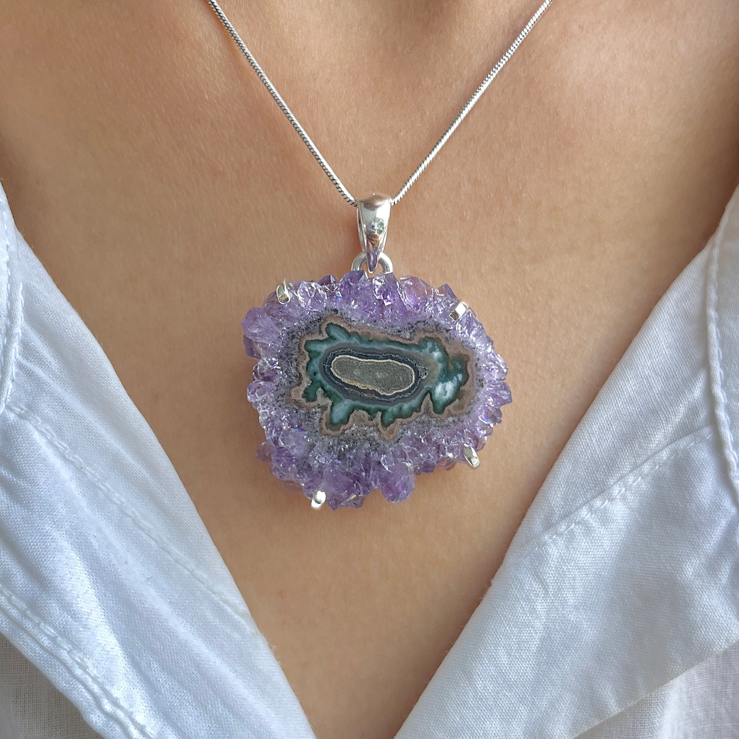 Amethyst Stalactite Pendant-(ASL-P-70.)