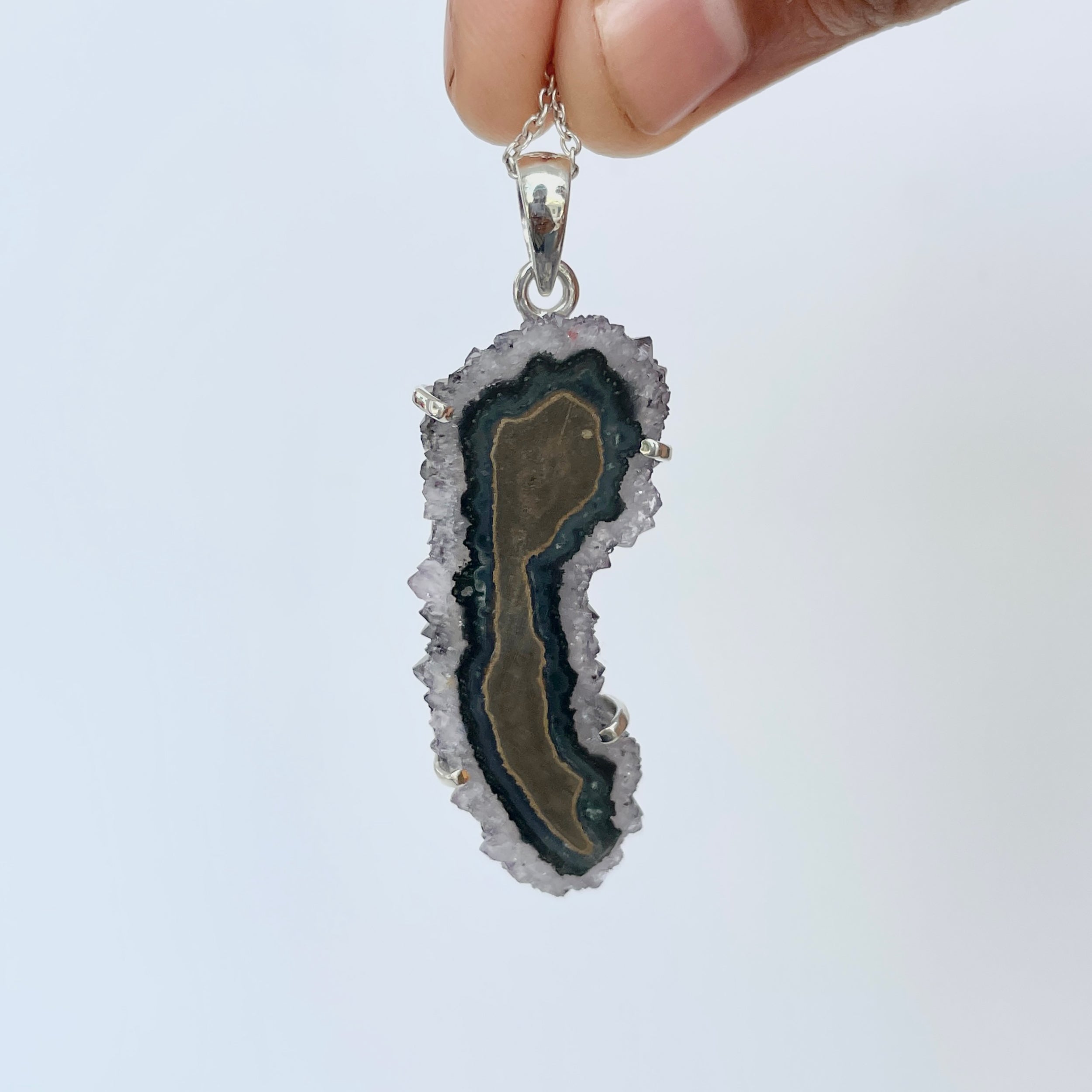 Amethyst Stalactite Pendant-(ASL-P-72.)