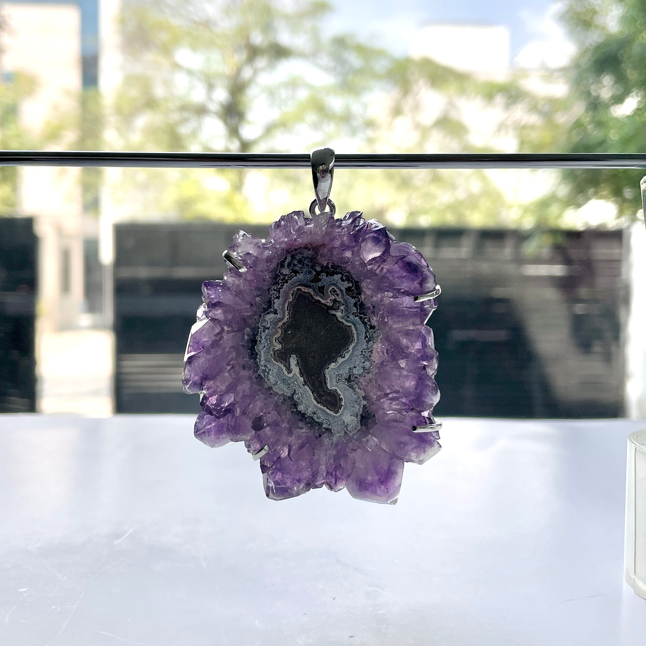 Amethyst Stalactite Pendant-(ASL-P-73.)