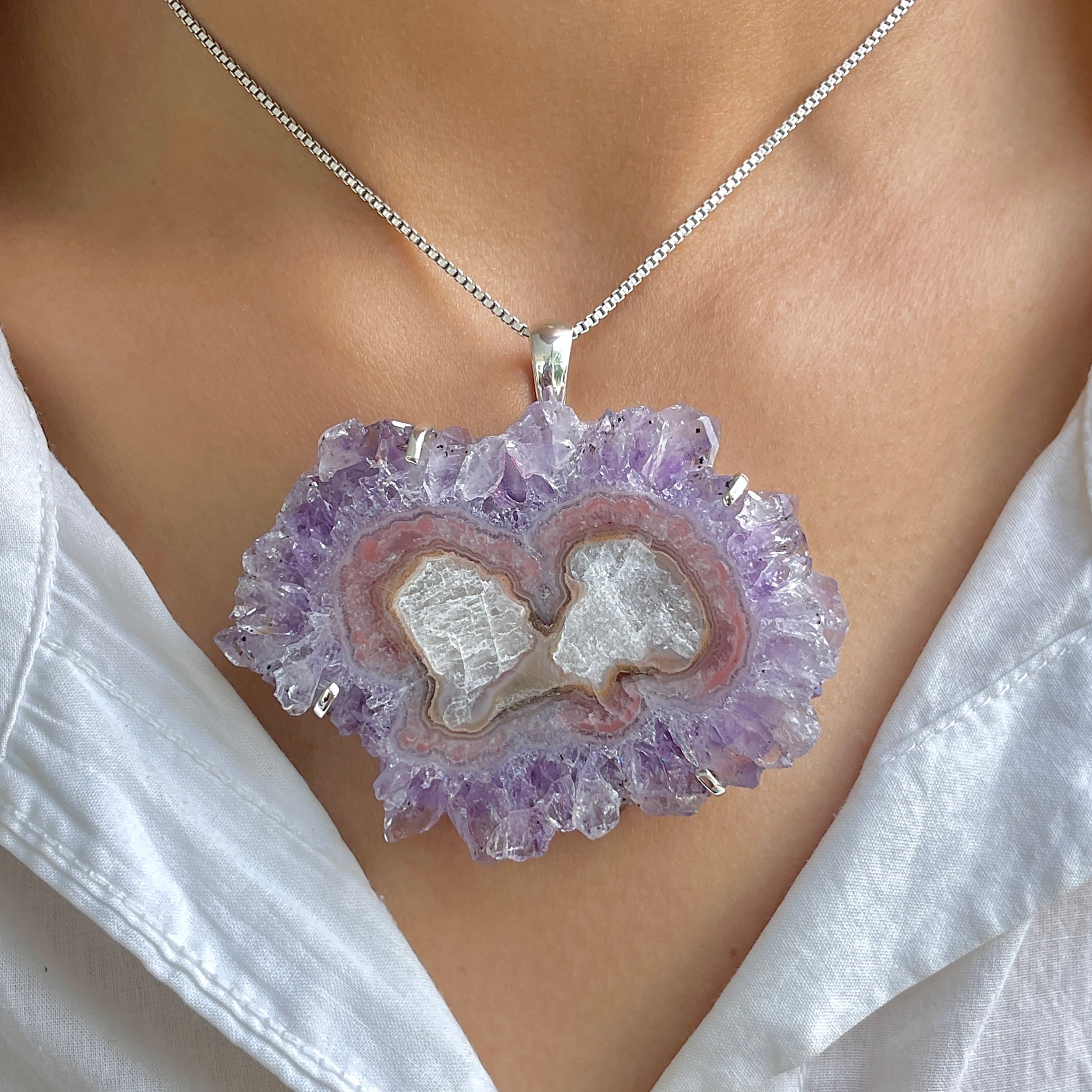 Amethyst Stalactite Pendant-(ASL-P-74.)