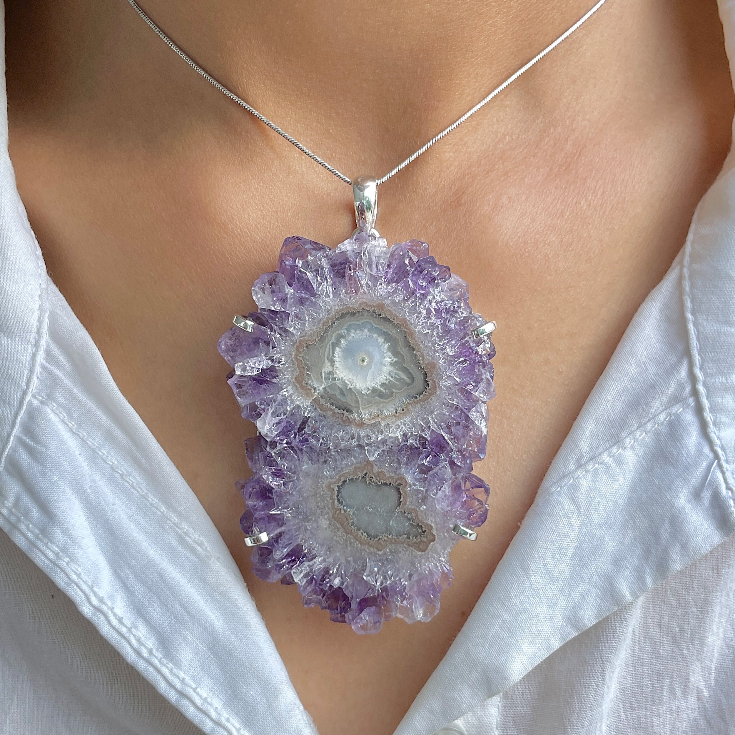Amethyst Stalactite Pendant-(ASL-P-75.)