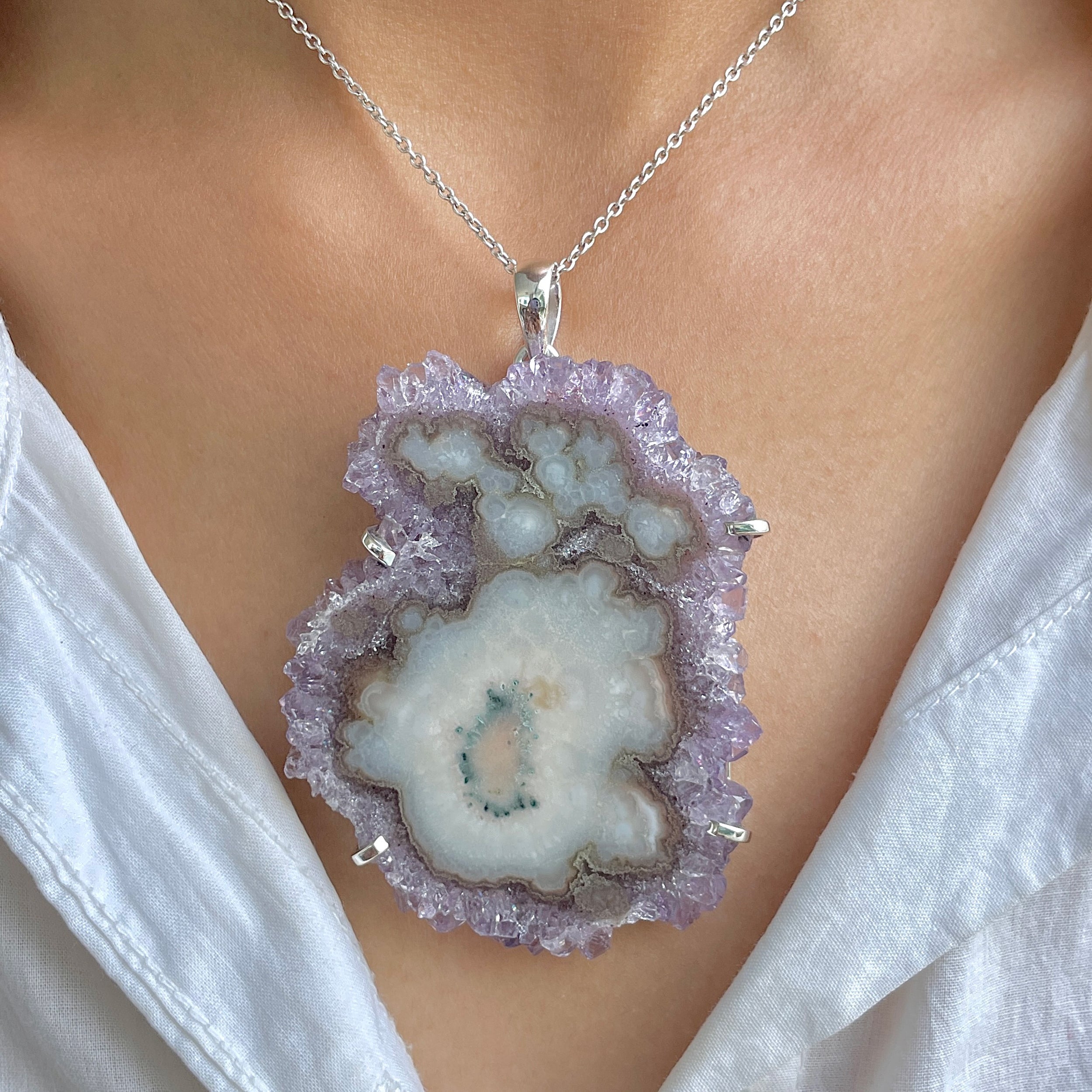 Amethyst Stalactite Pendant-(ASL-P-76.)