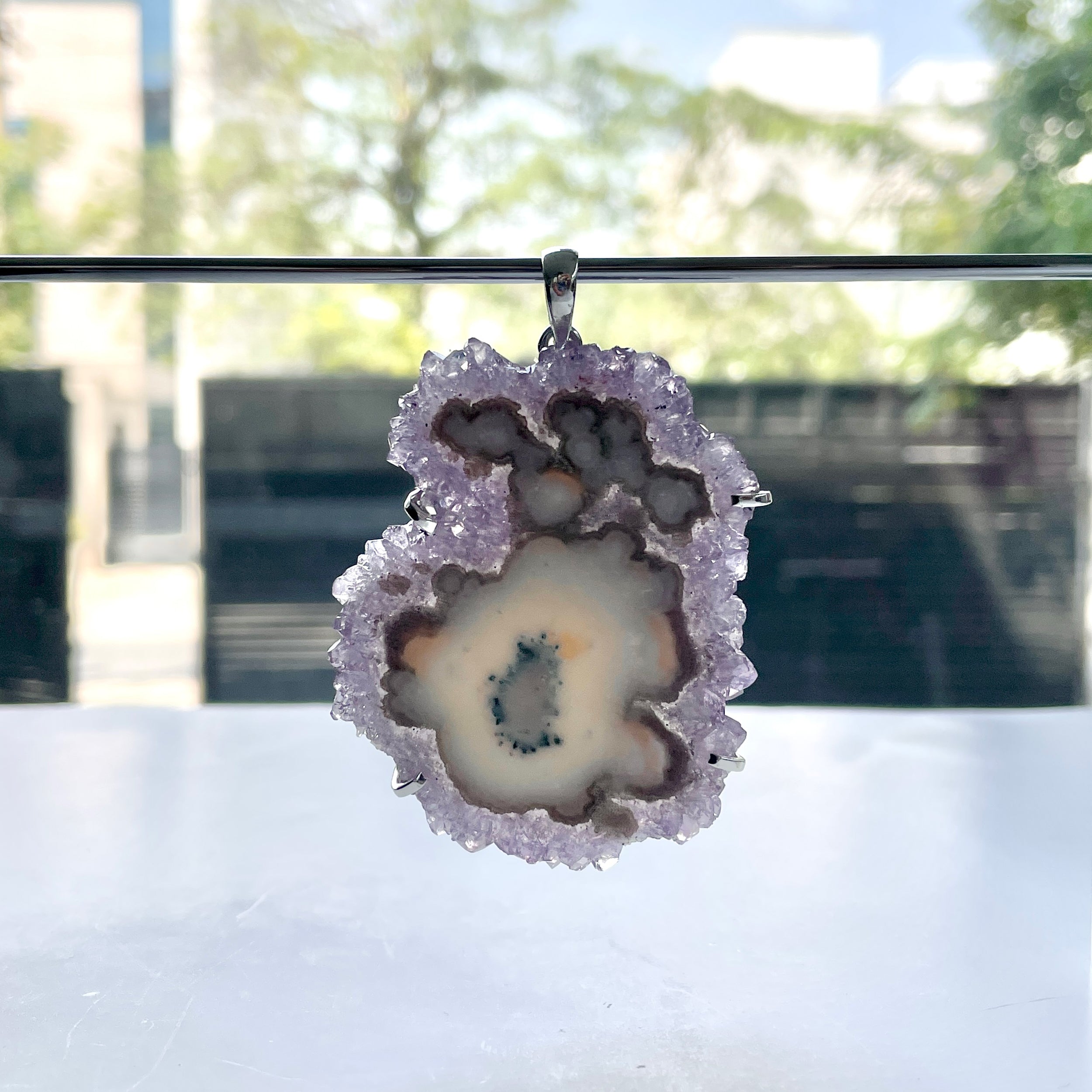 Amethyst Stalactite Pendant-(ASL-P-76.)