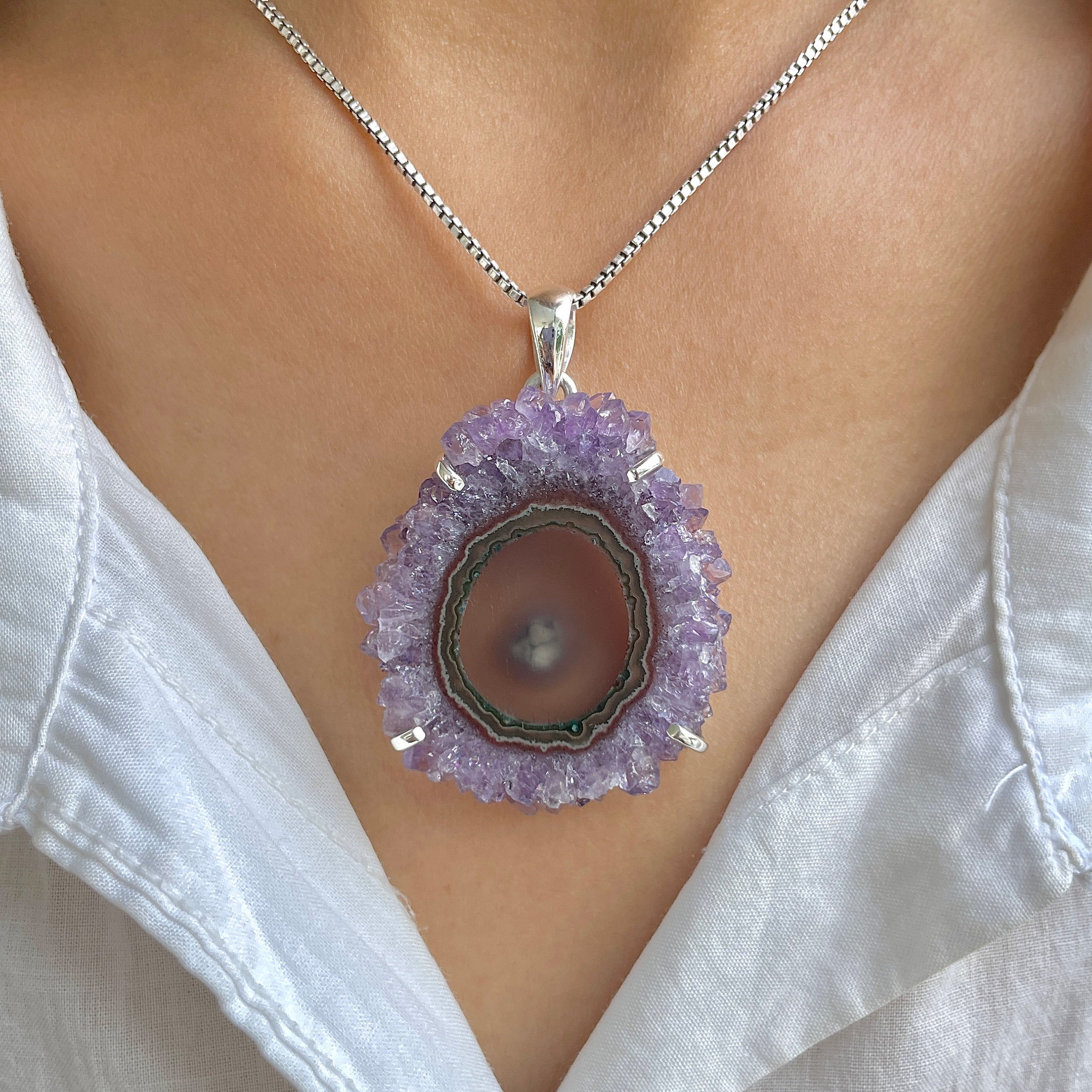 Amethyst Stalactite Pendant-(ASL-P-77.)