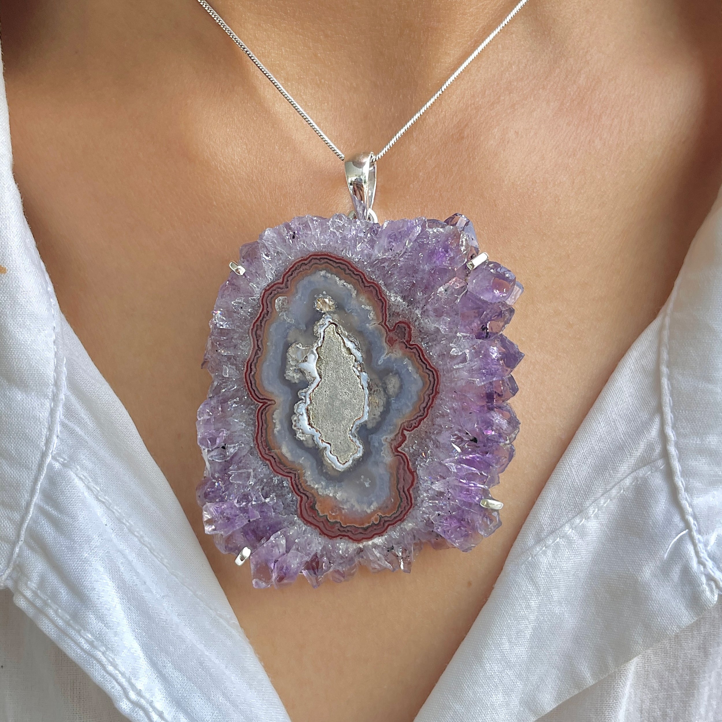 Amethyst Stalactite Pendant-(ASL-P-78.)