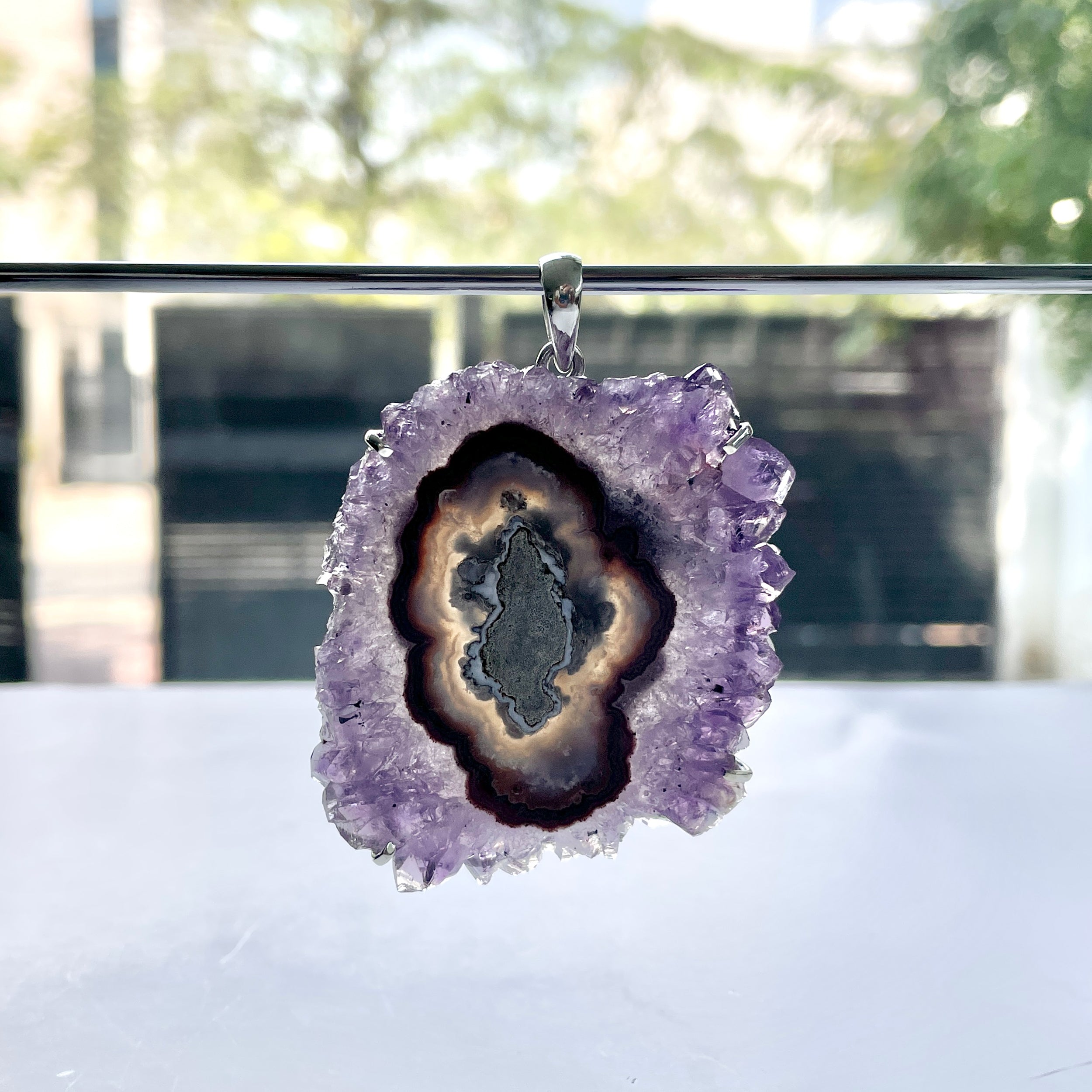 Amethyst Stalactite Pendant-(ASL-P-78.)