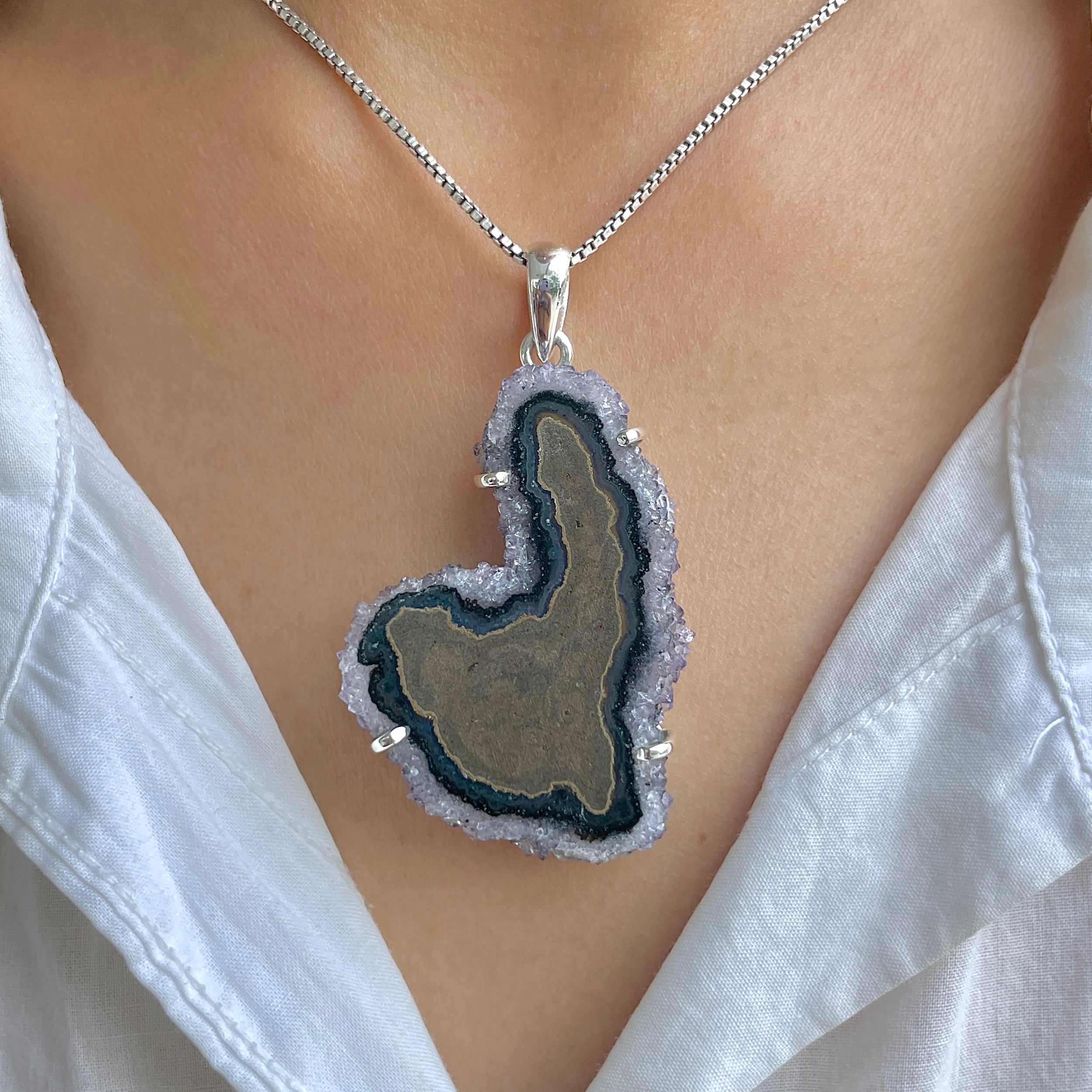 Amethyst Stalactite Pendant-(ASL-P-80.)