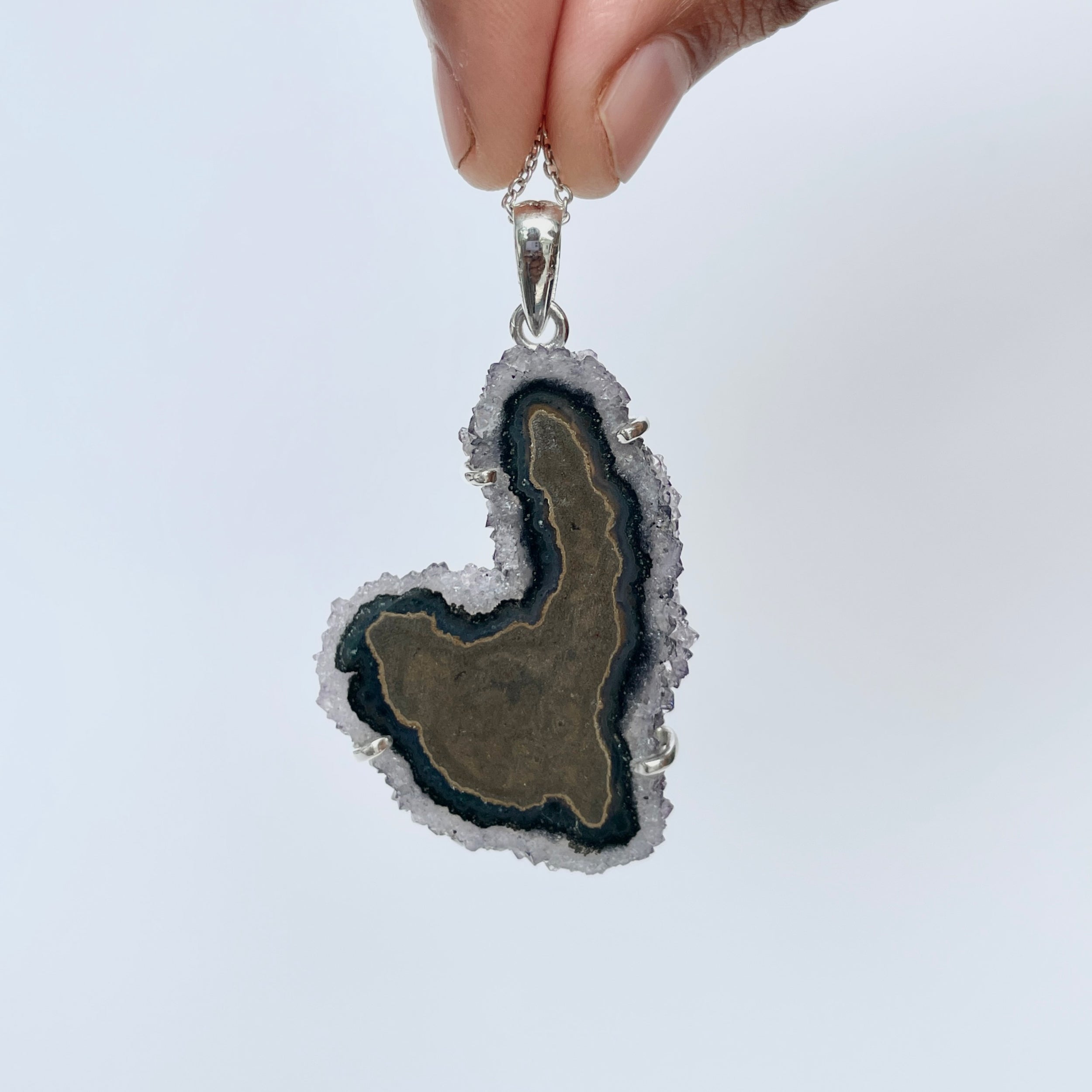 Amethyst Stalactite Pendant-(ASL-P-80.)