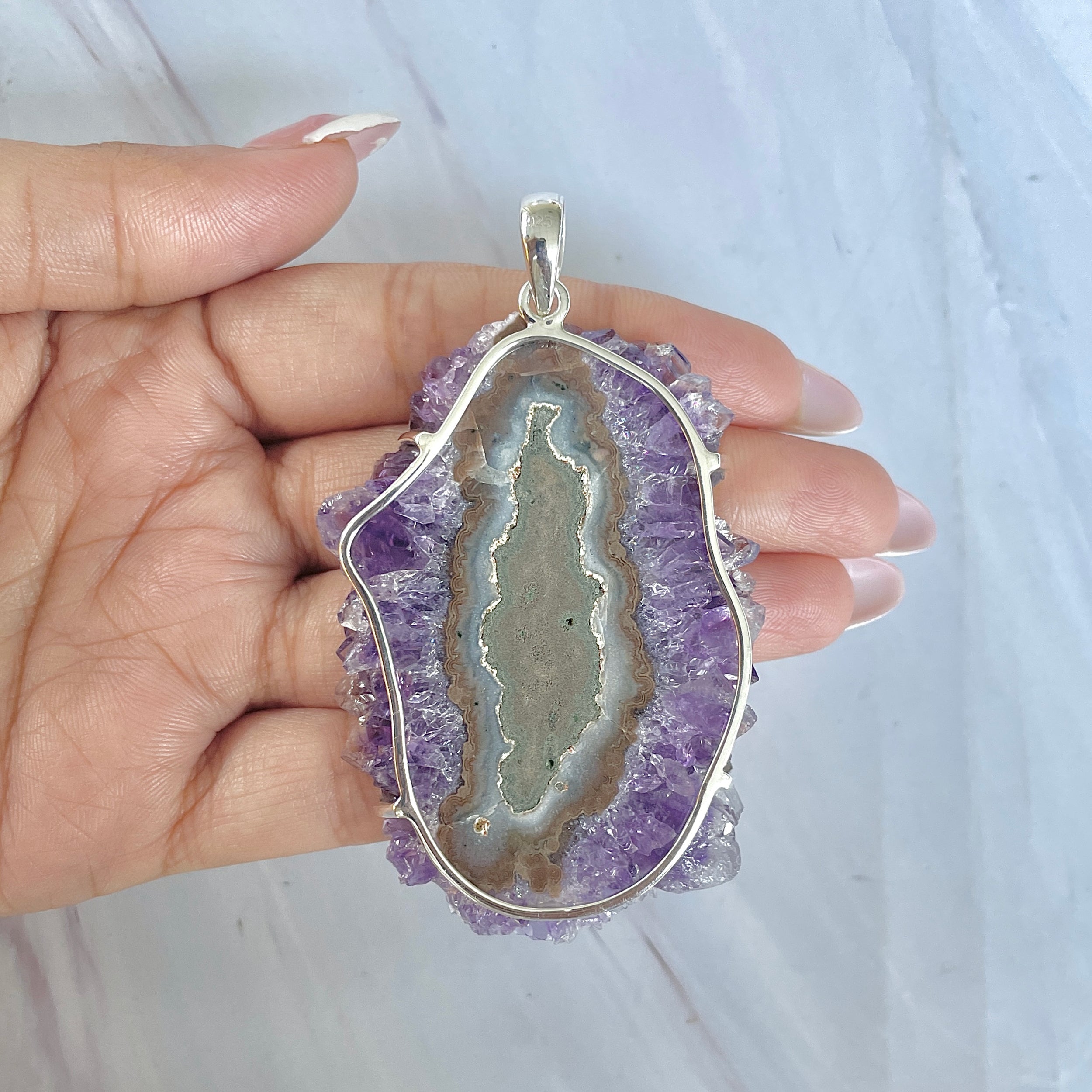 Amethyst Stalactite Pendant-(ASL-P-81.)