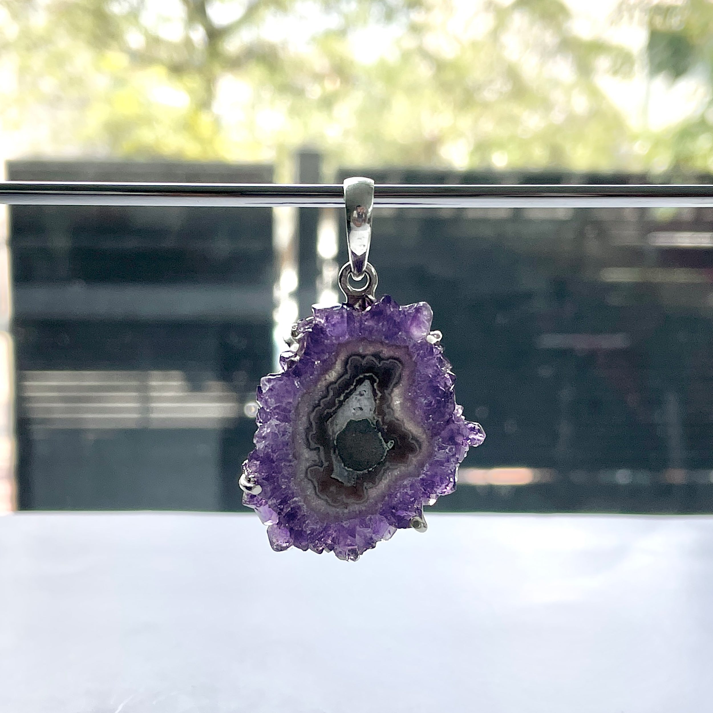 Amethyst Stalactite Pendant-(ASL-P-82.)