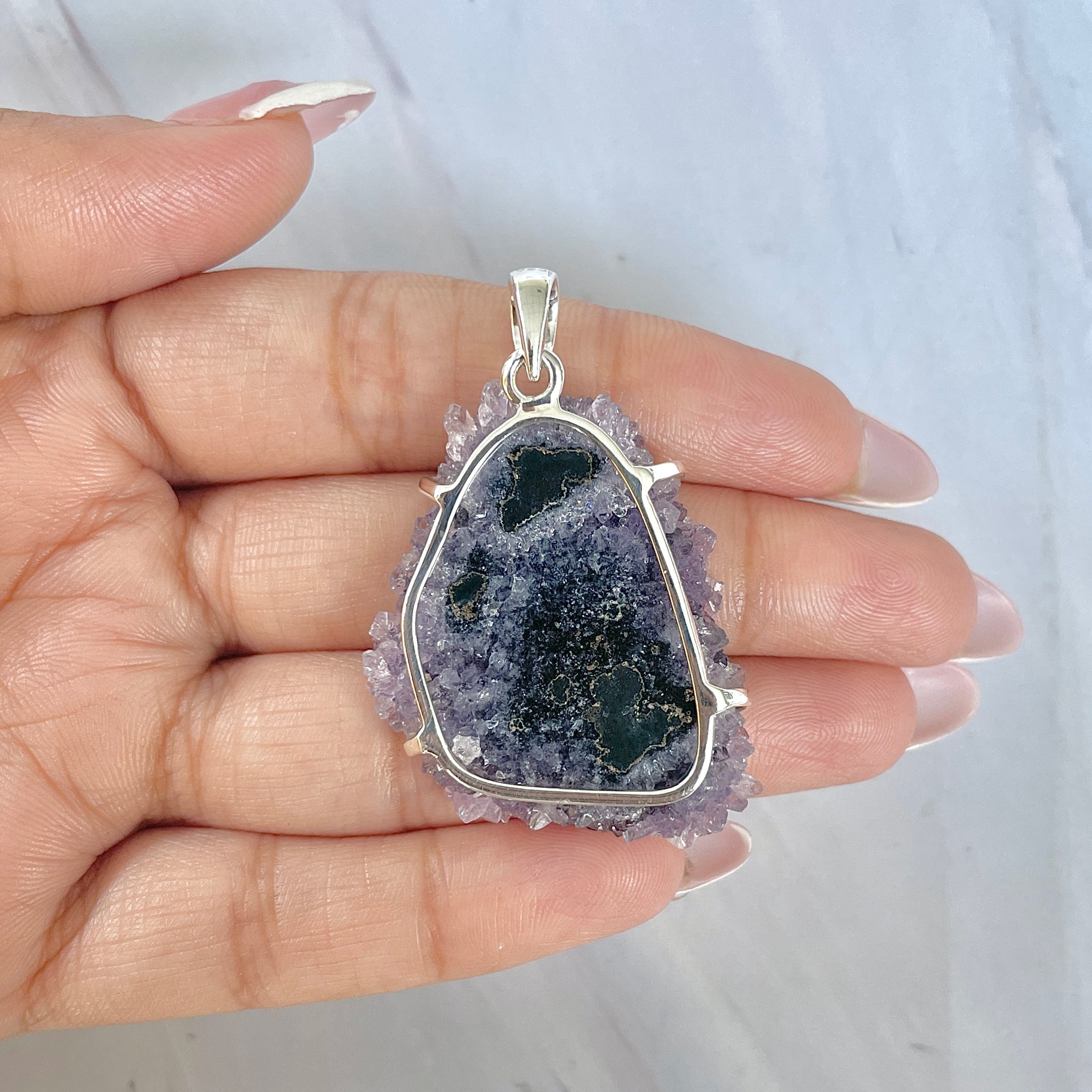 Amethyst Stalactite Pendant-(ASL-P-83.)