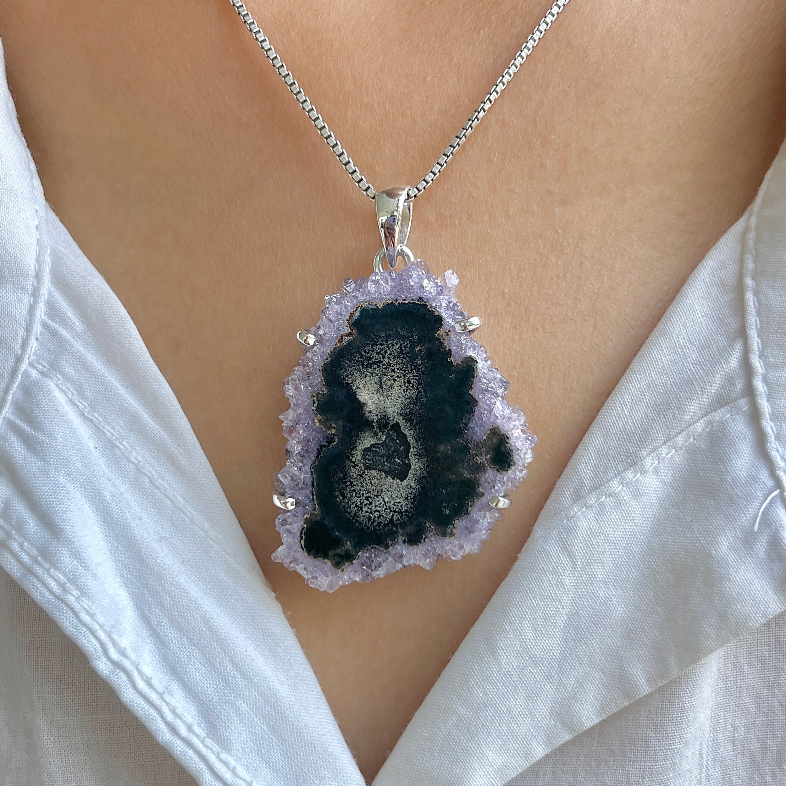 Amethyst Stalactite Pendant-(ASL-P-83.)